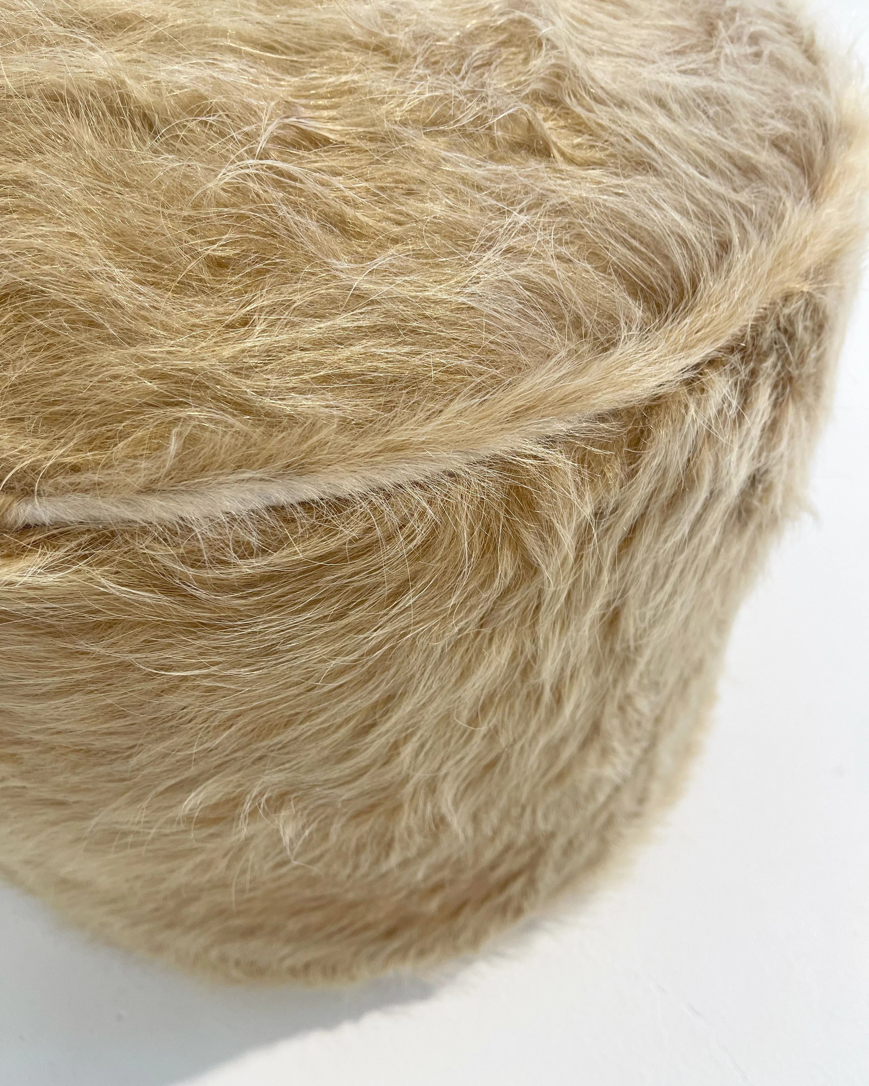The Forsyth Pouf Ottoman in Palomino Cowhide 02 - Image 2