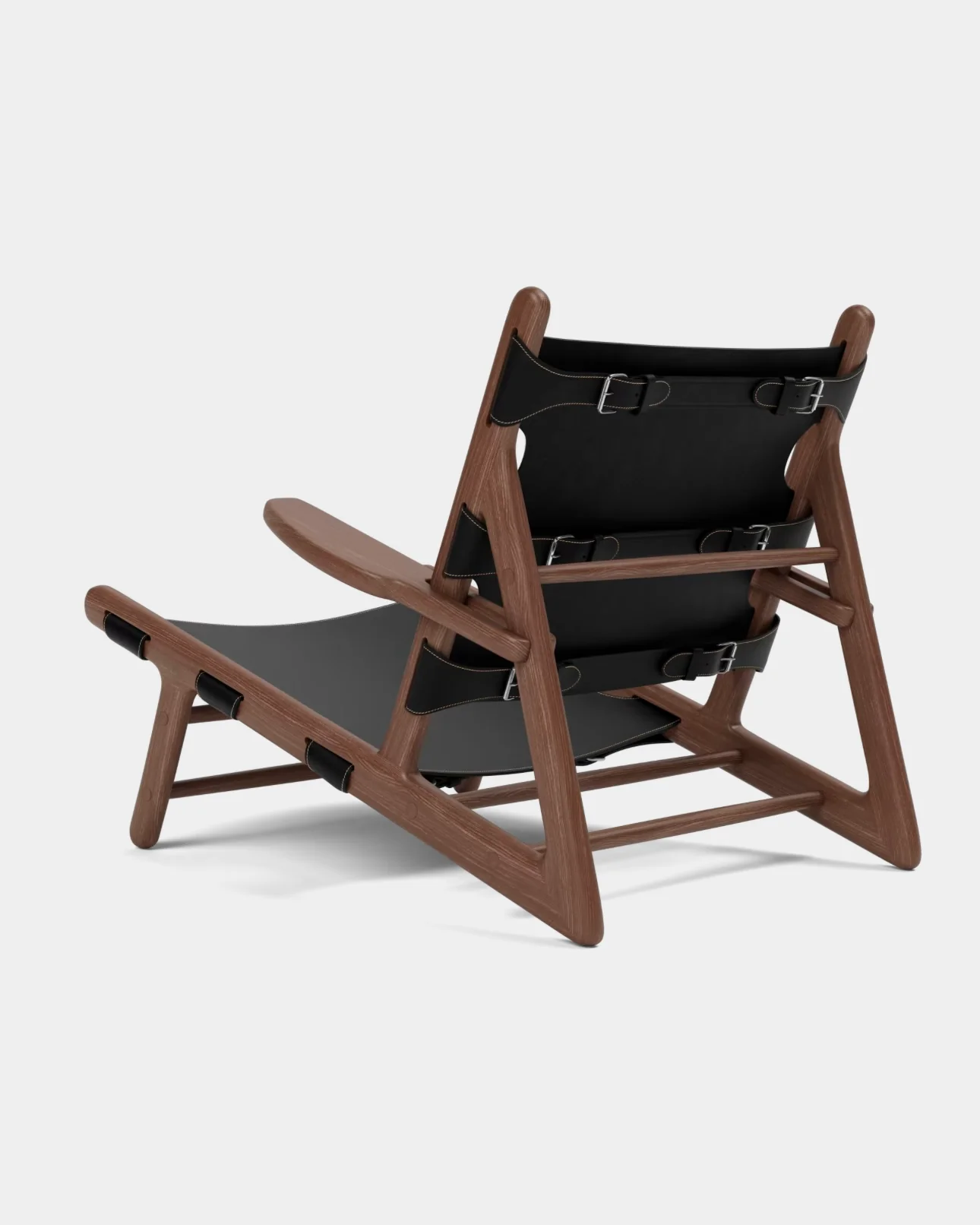 The Hunting Chair | Black Leather and Smoked Oiled Oak - Image 3