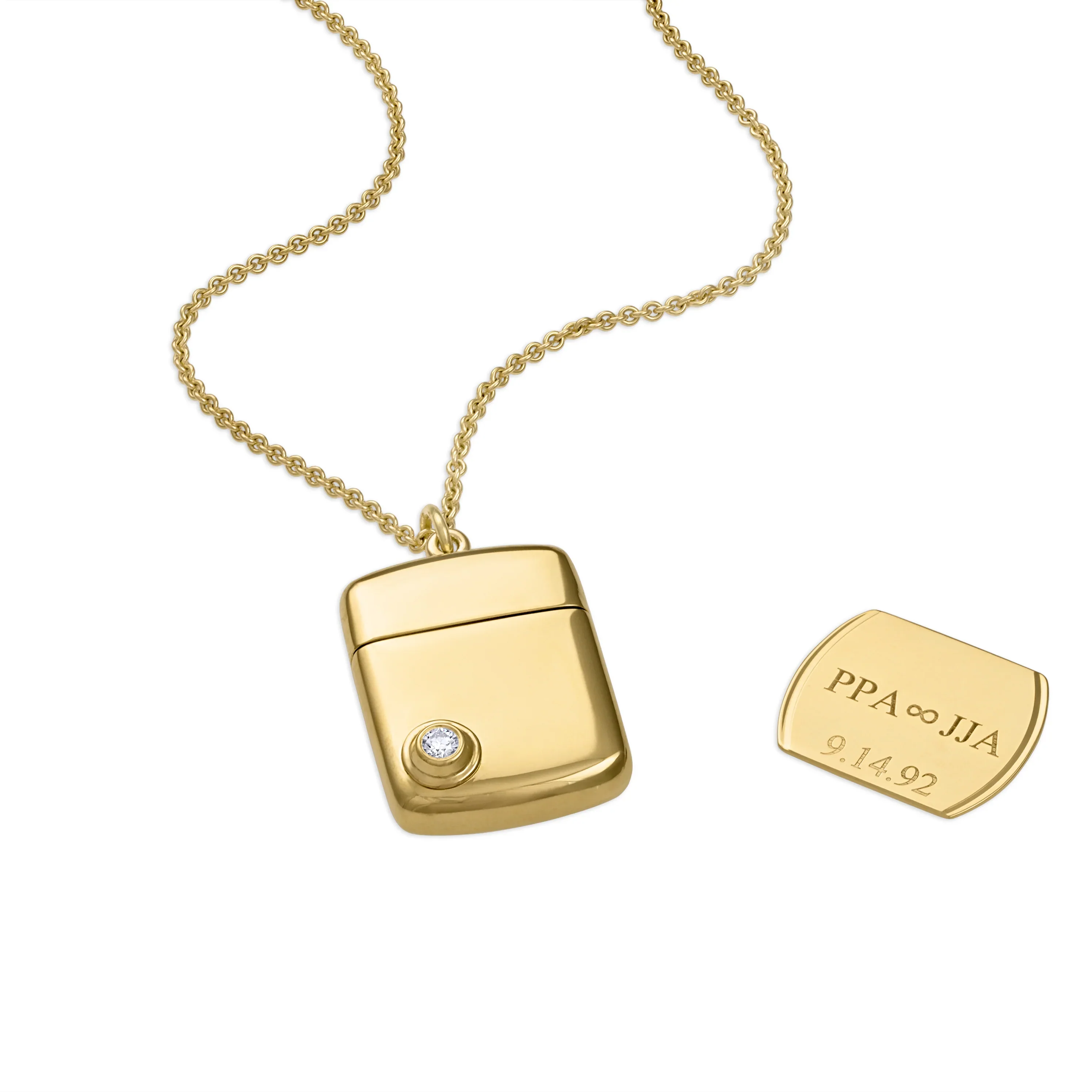 The JJ Memento Pendant with Solitaire Diamond - Image 4
