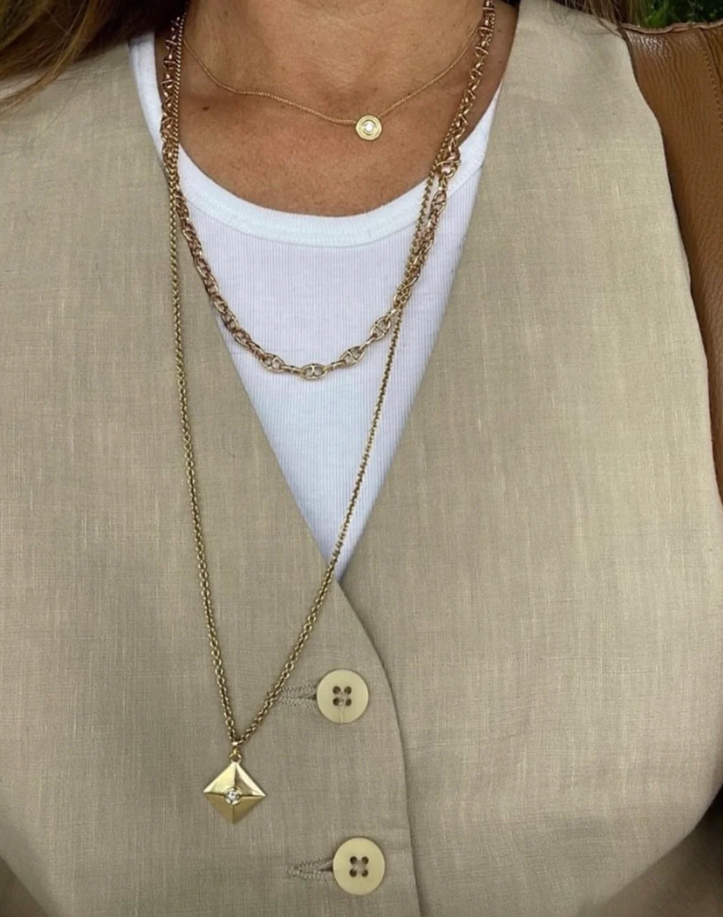 The Petite Diamond Pyramid Pendant - Image 4