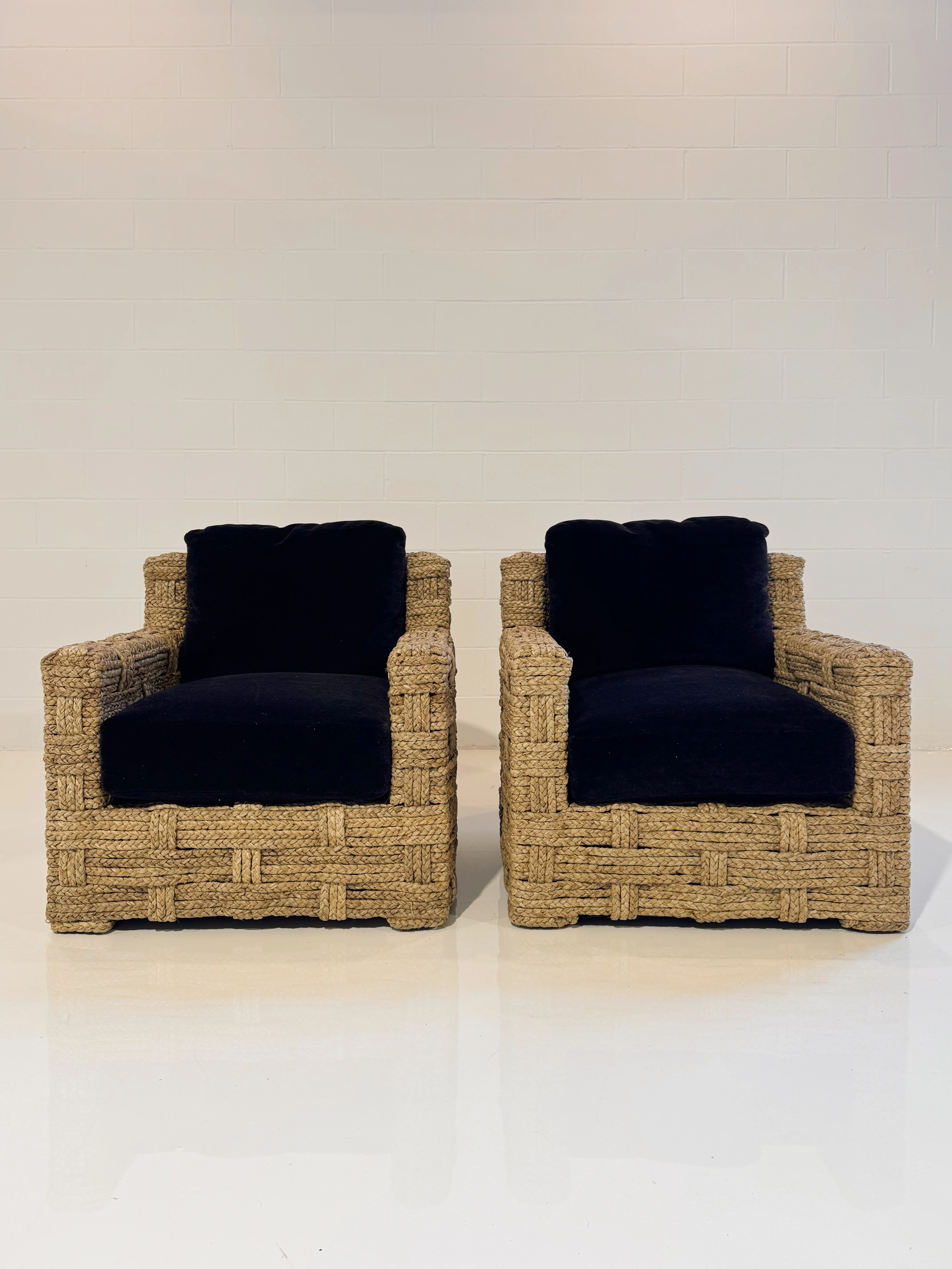 The Rope Lounge Chair with Pierre Frey Teddy Mohair Cushions - Image 3