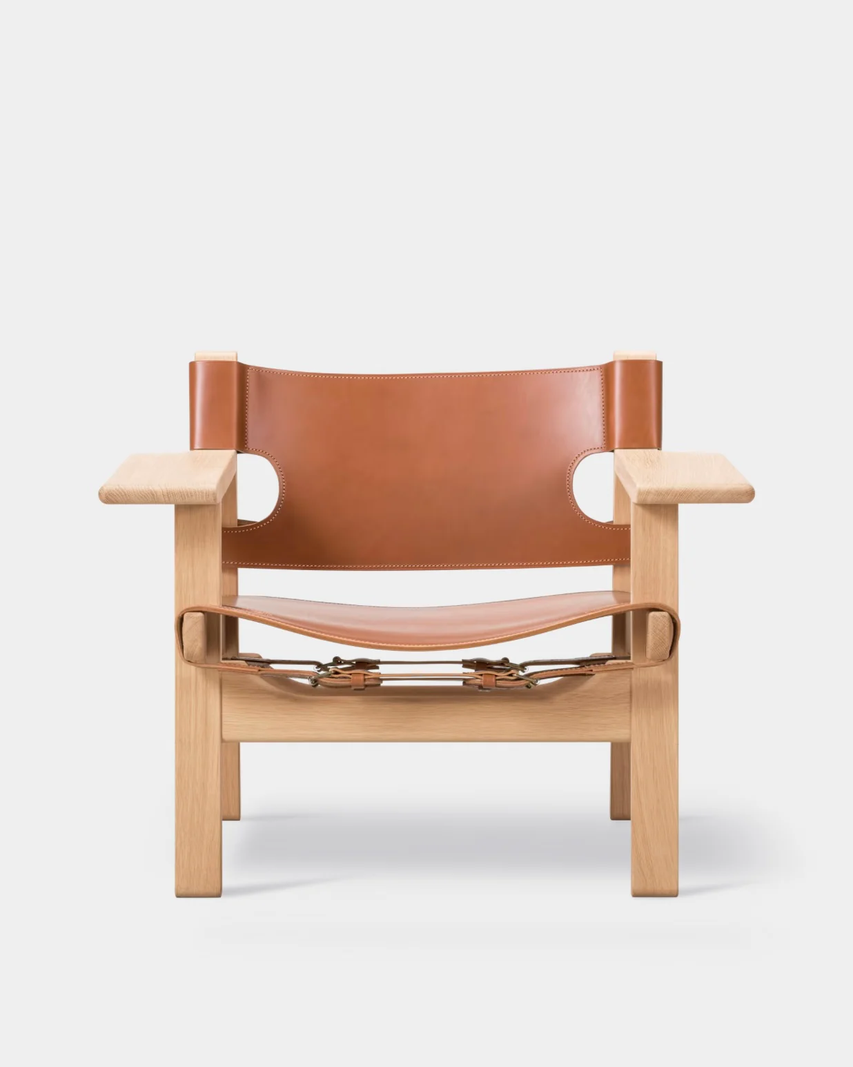The Spanish Chair | Cognac Leather and Light Oiled Oak - Image 7