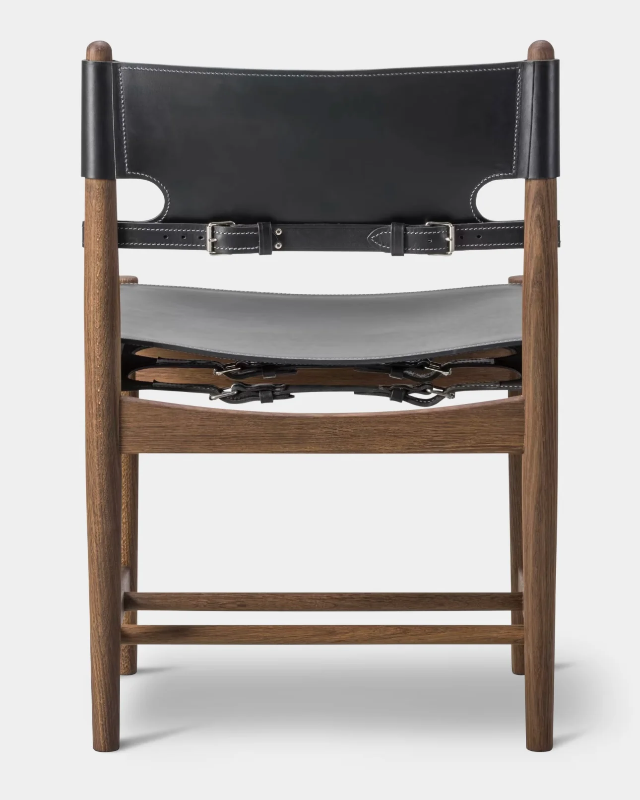 The Spanish Dining Chair | Black Leather and Smoked Oiled Oak - Image 3