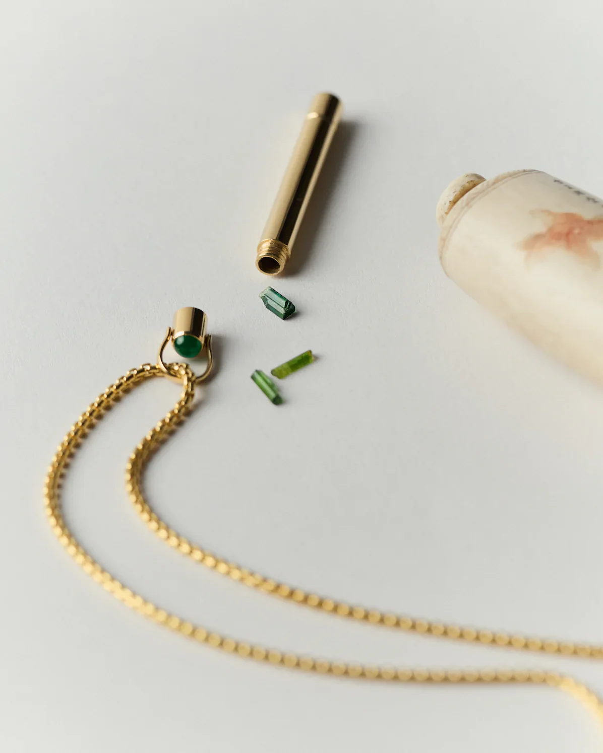 The Stash Pendant with Cabochon Emerald - Image 3