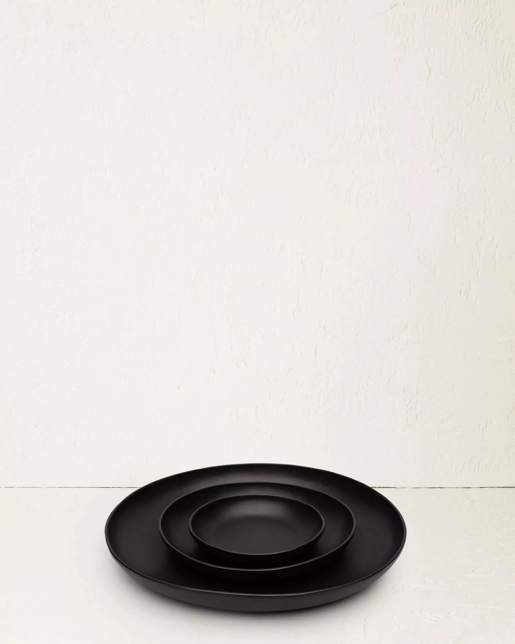 The Tray Set in Molded Leather - Black - Image 5