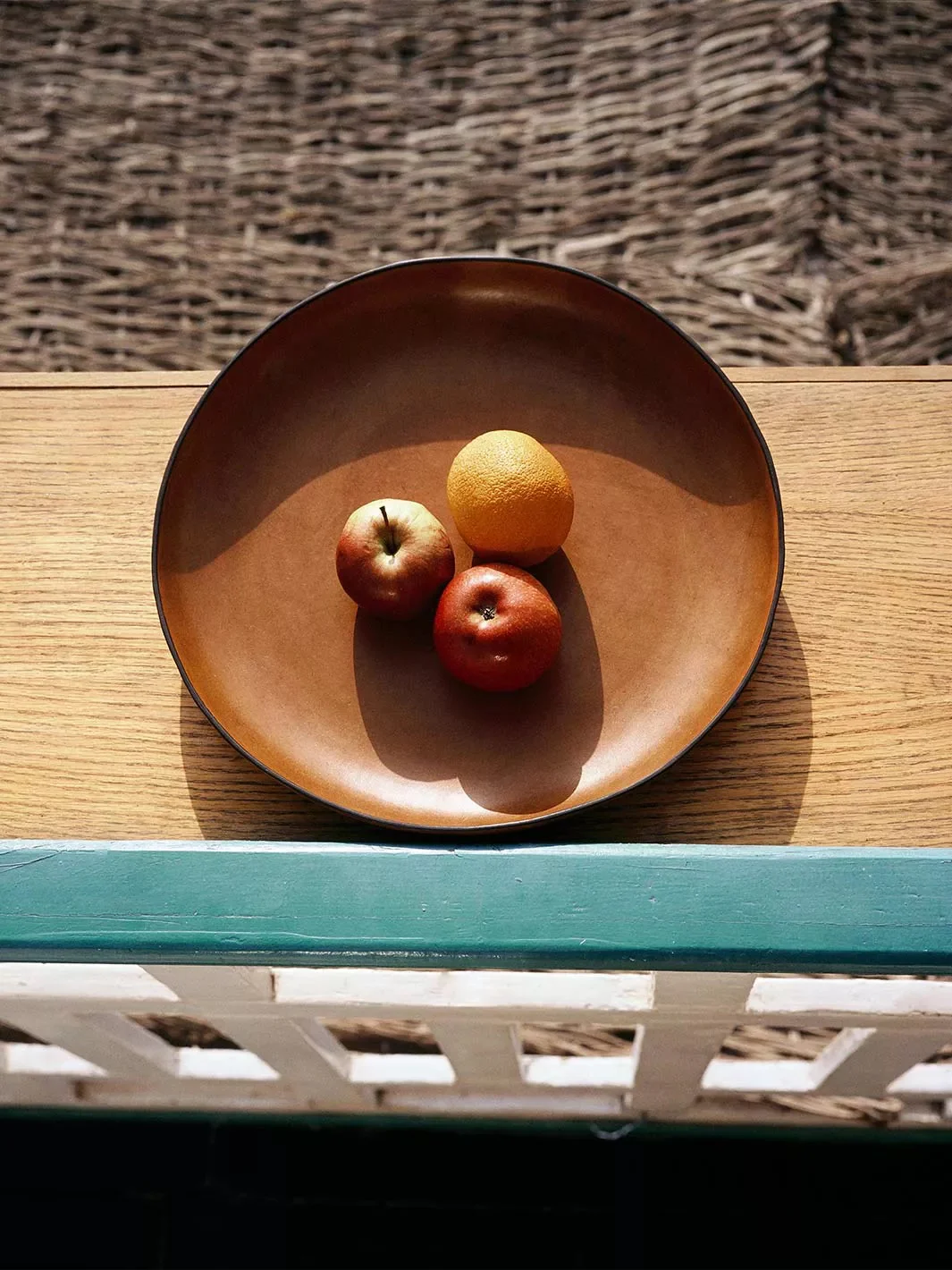 The Tray Set in Molded Leather - Cognac - Image 2