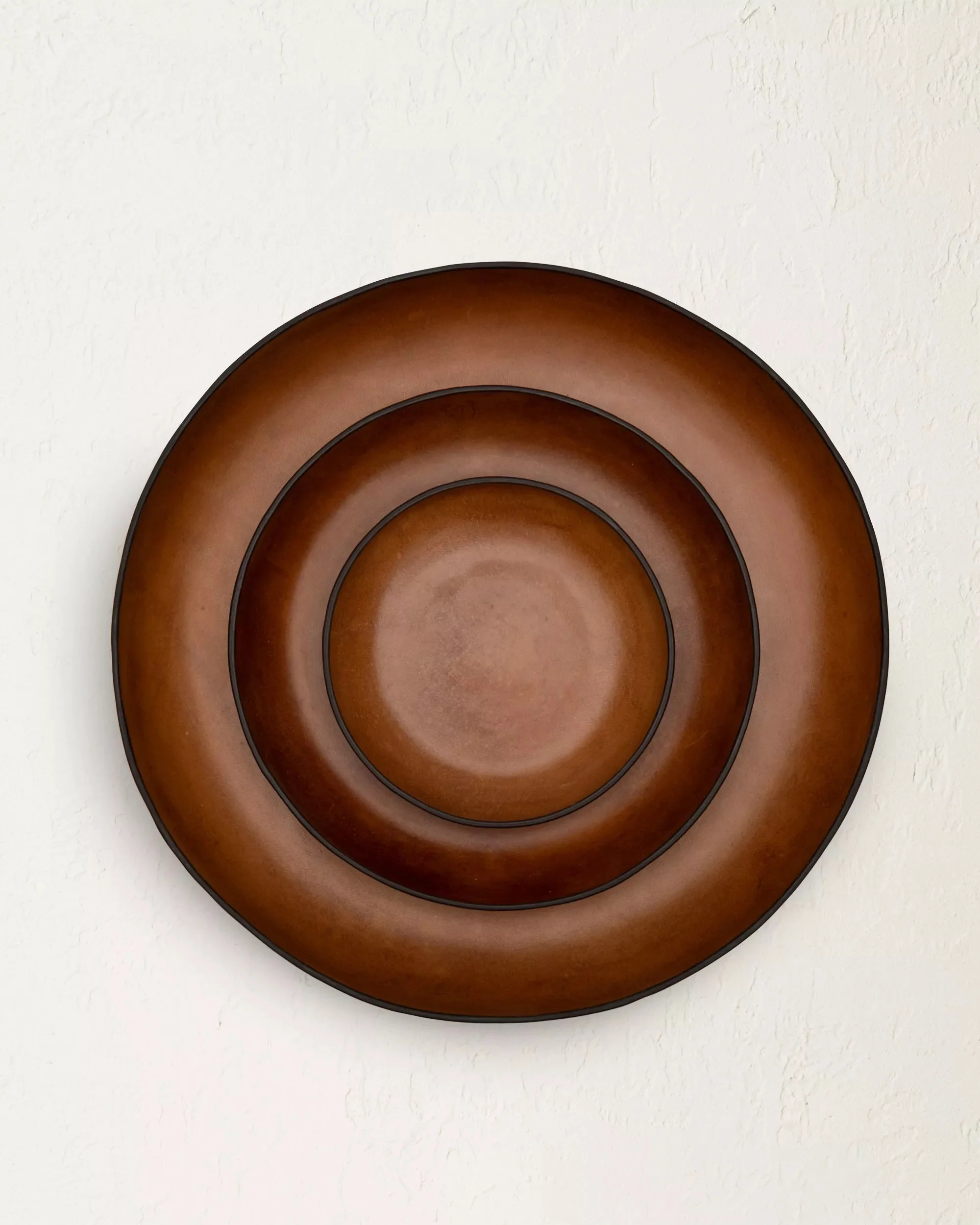The Tray Set in Molded Leather - Cognac - Image 5