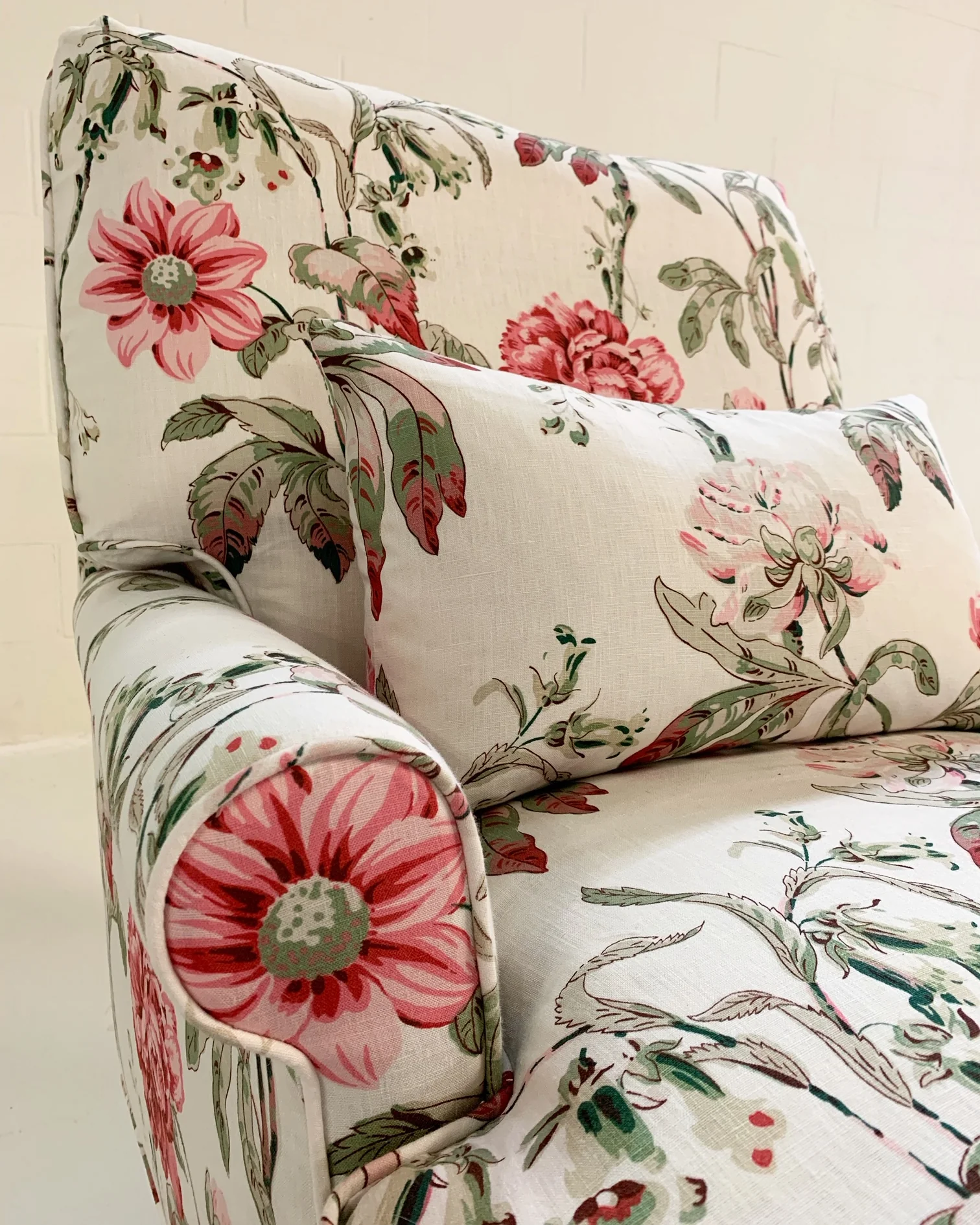 Chaise Lounge in Schumacher Fabric with Zebra Rug - Image 8