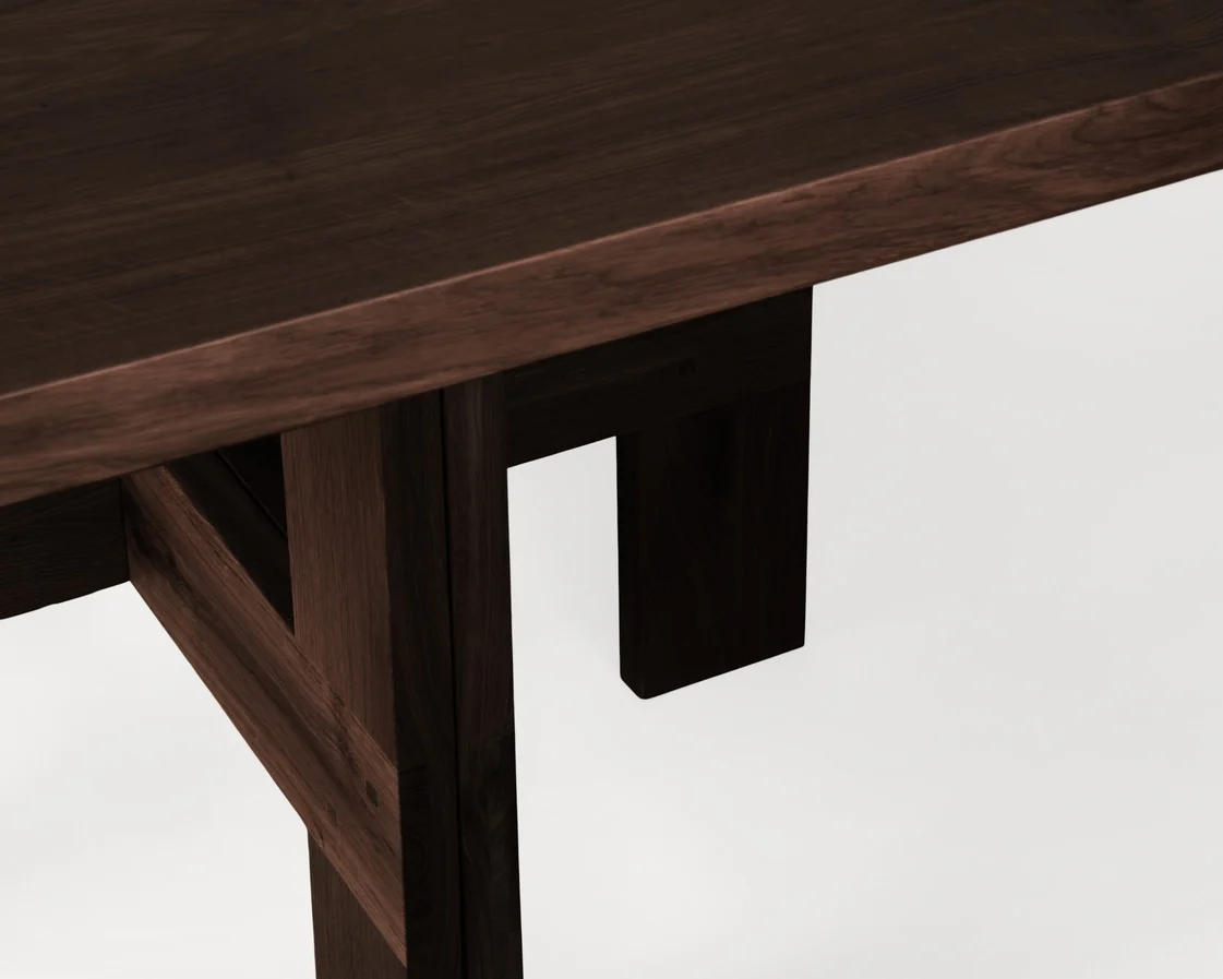 Trestle Table | Dark Oak | Square - Image 5