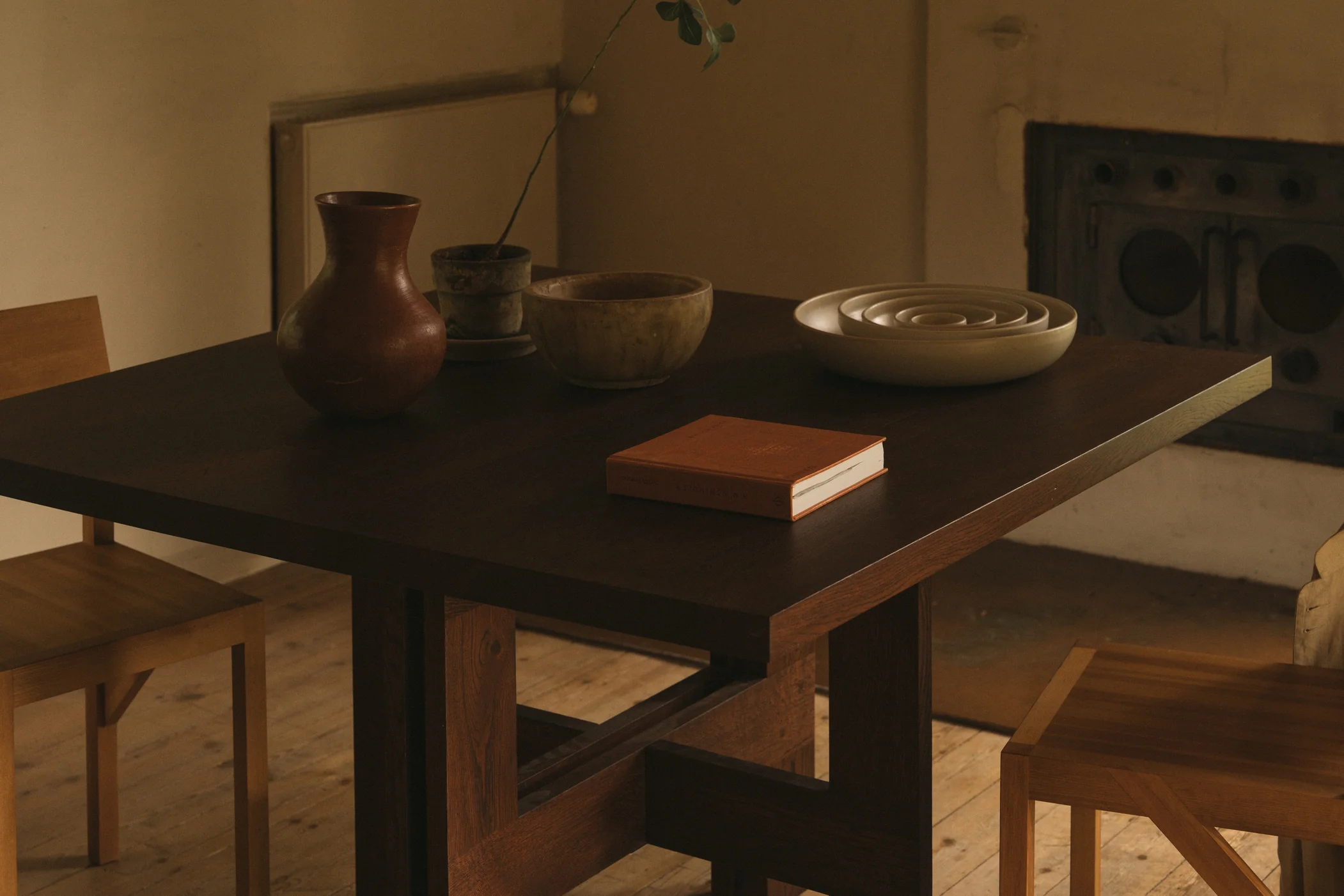 Trestle Table | Dark Oak | Square - Image 7