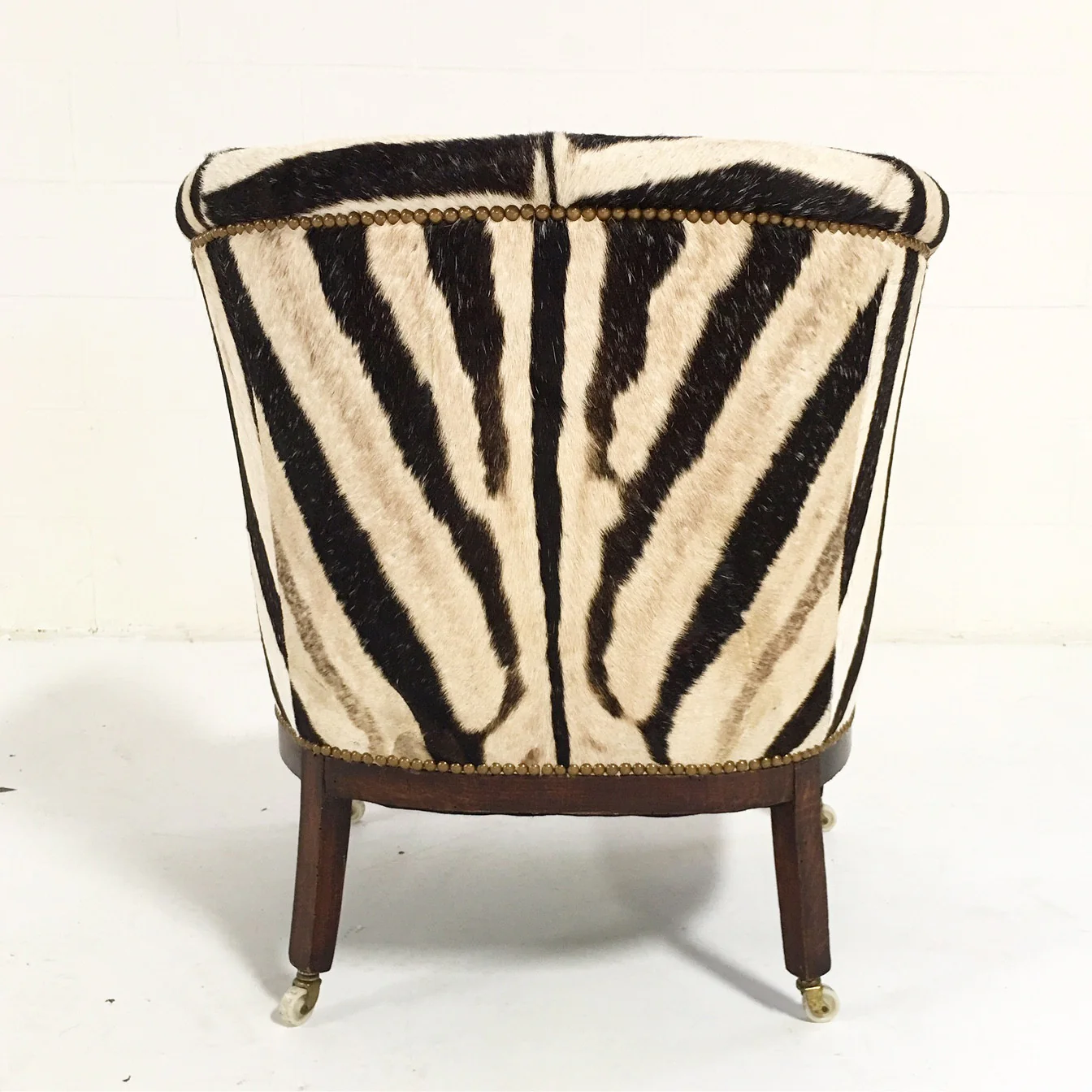 1930s Barrel Chair in Zebra Hide - Image 4