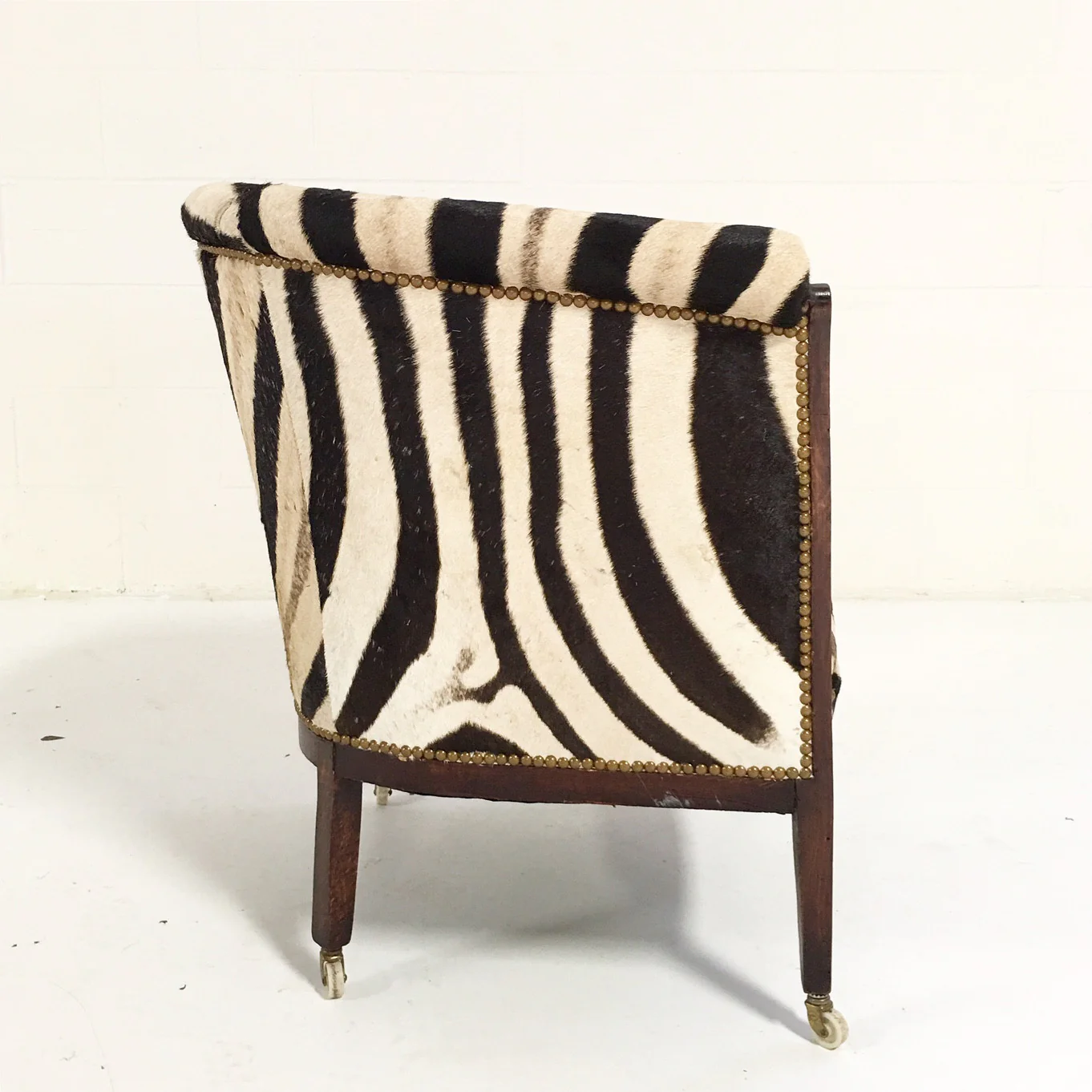 1930s Barrel Chair in Zebra Hide - Image 6