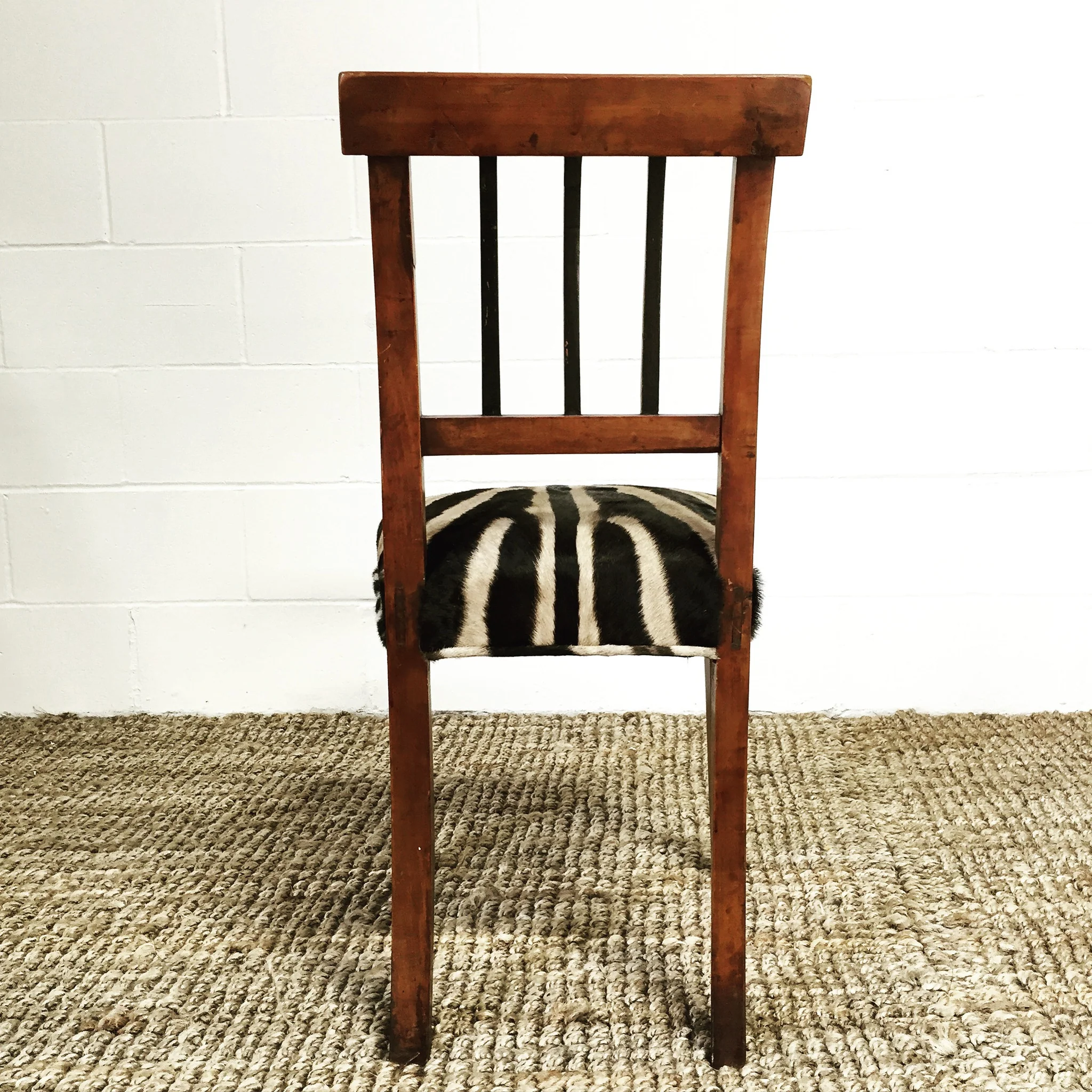 Biedermeier Side Chair in Zebra Hide - Image 4