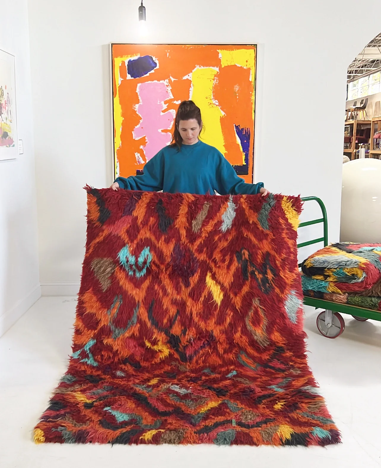 Vintage Gabbeh Rug No. 8 - Image 4