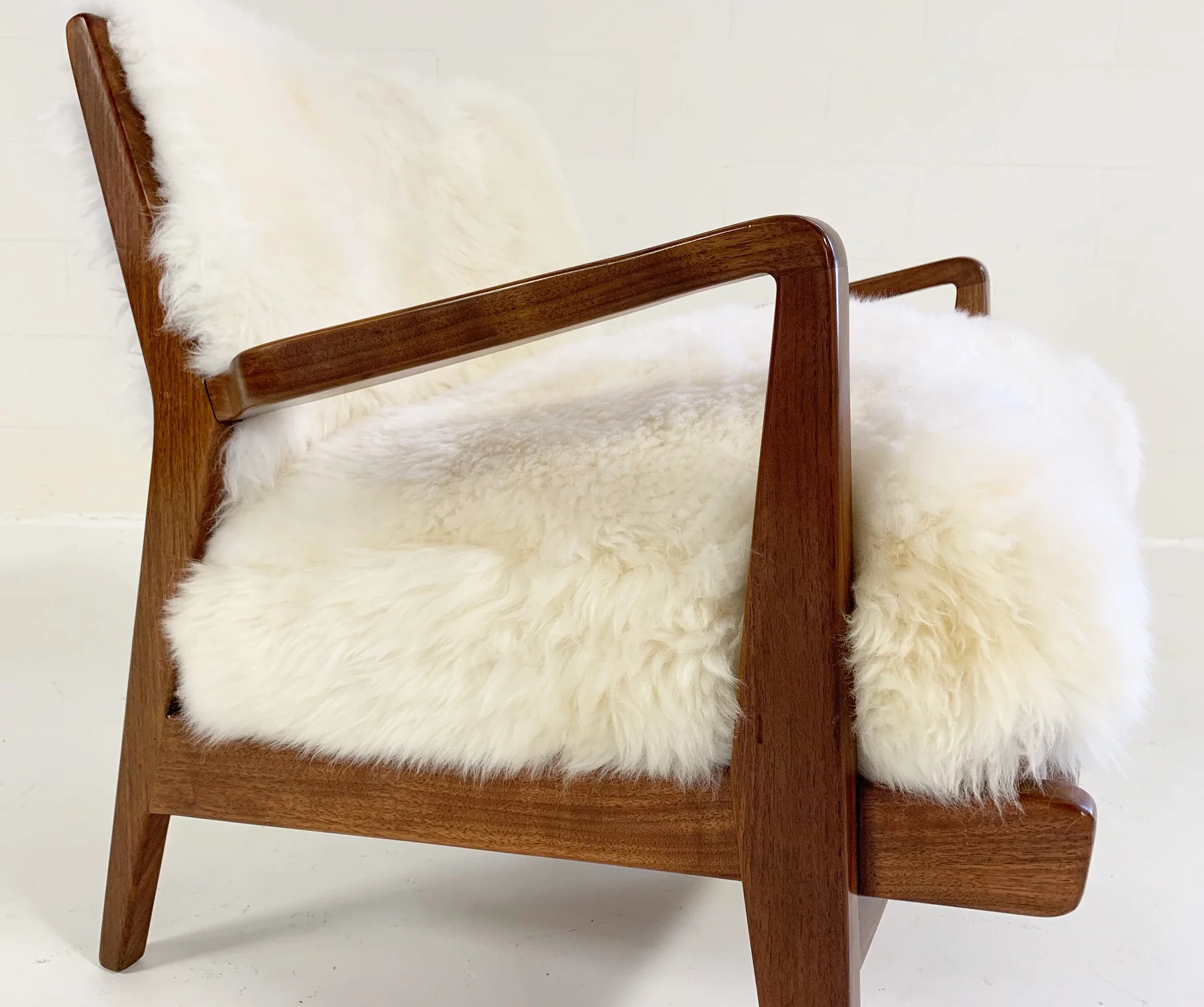 Lounge Chairs & Ottoman in Brazilian Sheepskin - Image 2