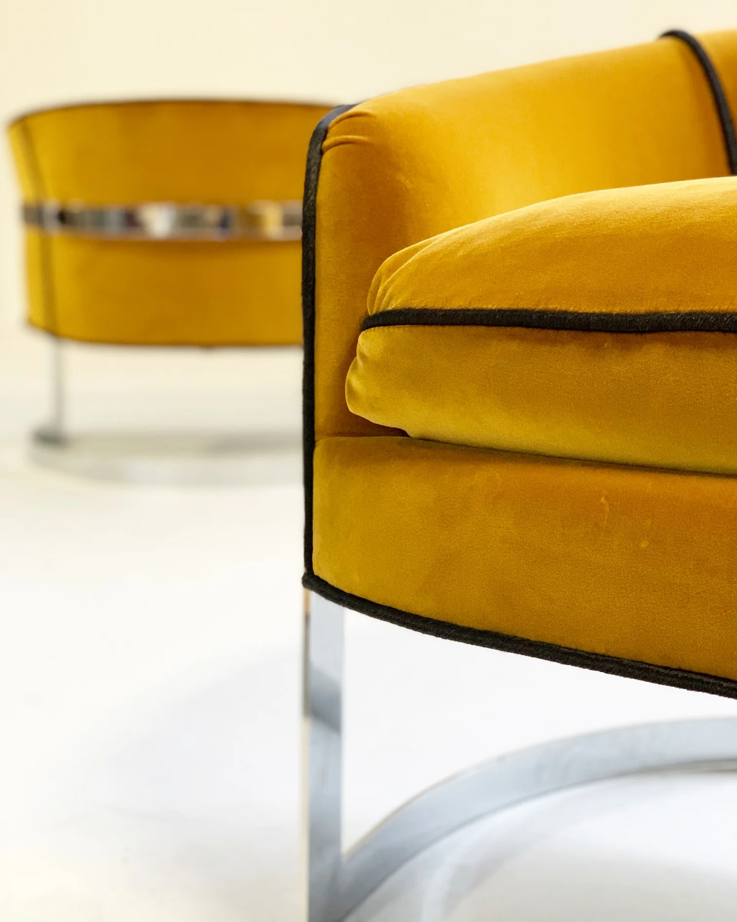Lounge Chairs in Loro Piana Velvet - Image 6