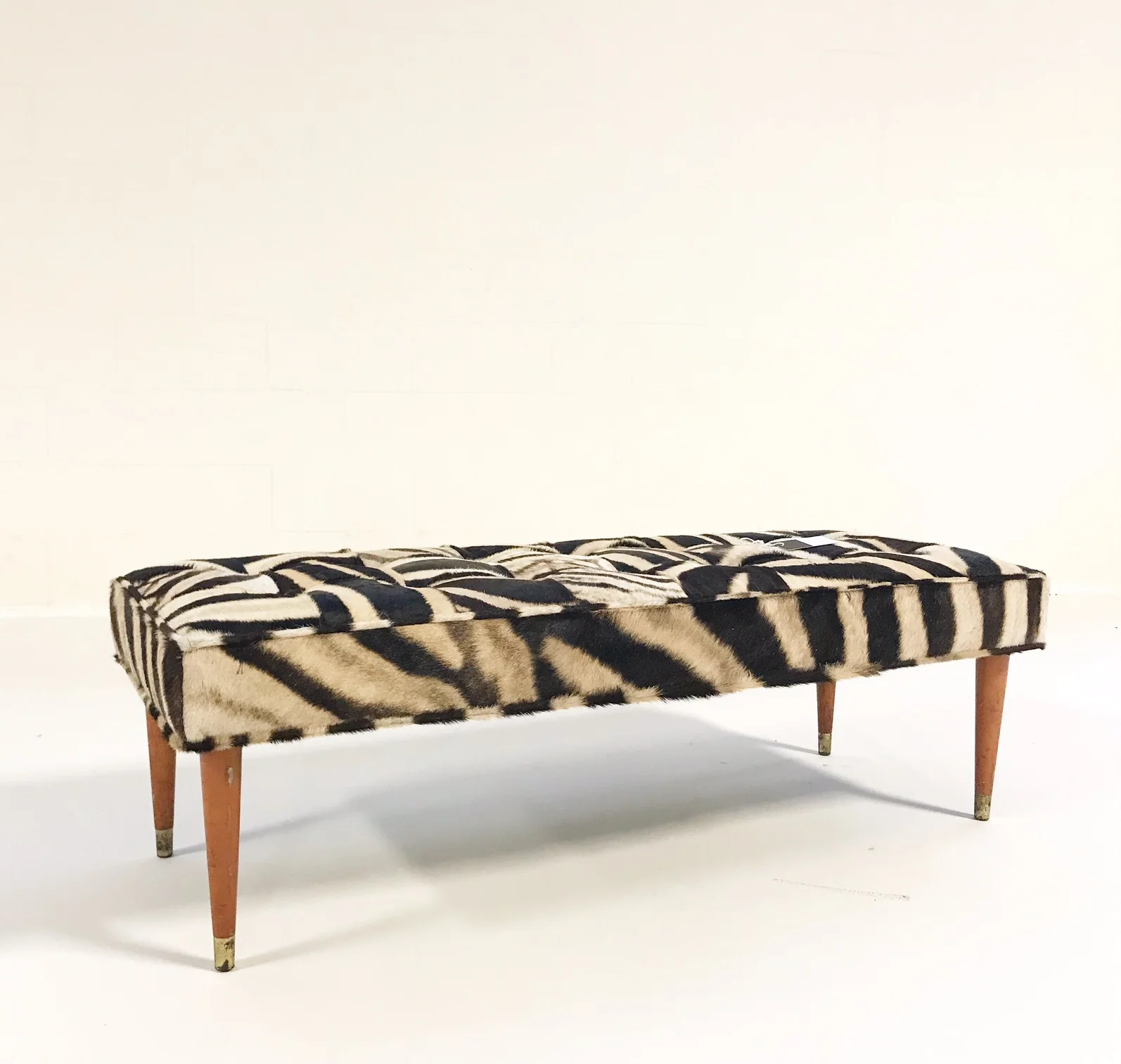 Bench in Patchwork Zebra Hide