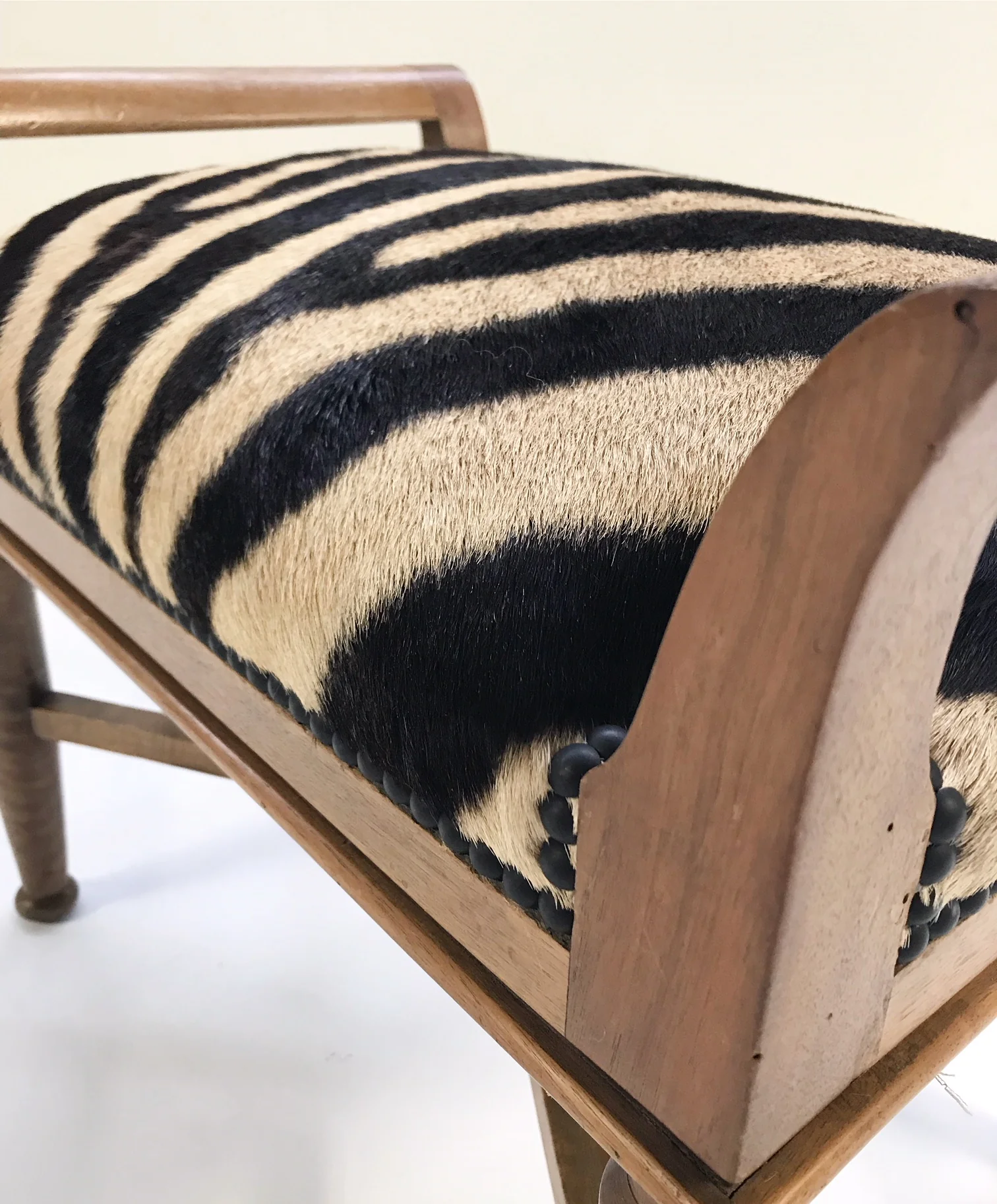 Small Bench in Zebra Hide - Image 2