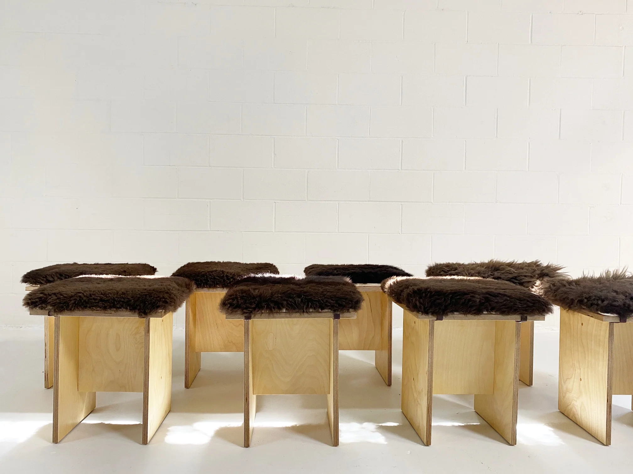 Waka Waka Stool with Bison Hide Cushion - Image 2