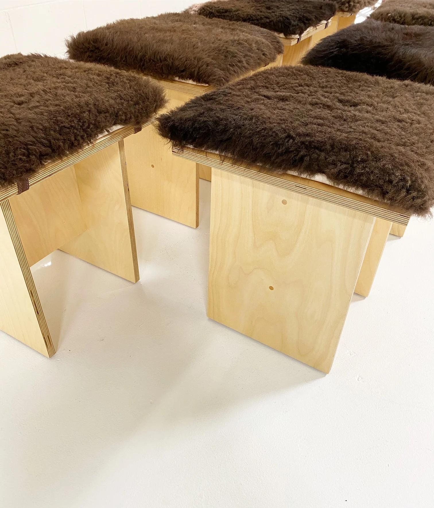 Waka Waka Stool with Bison Hide Cushion - Image 3