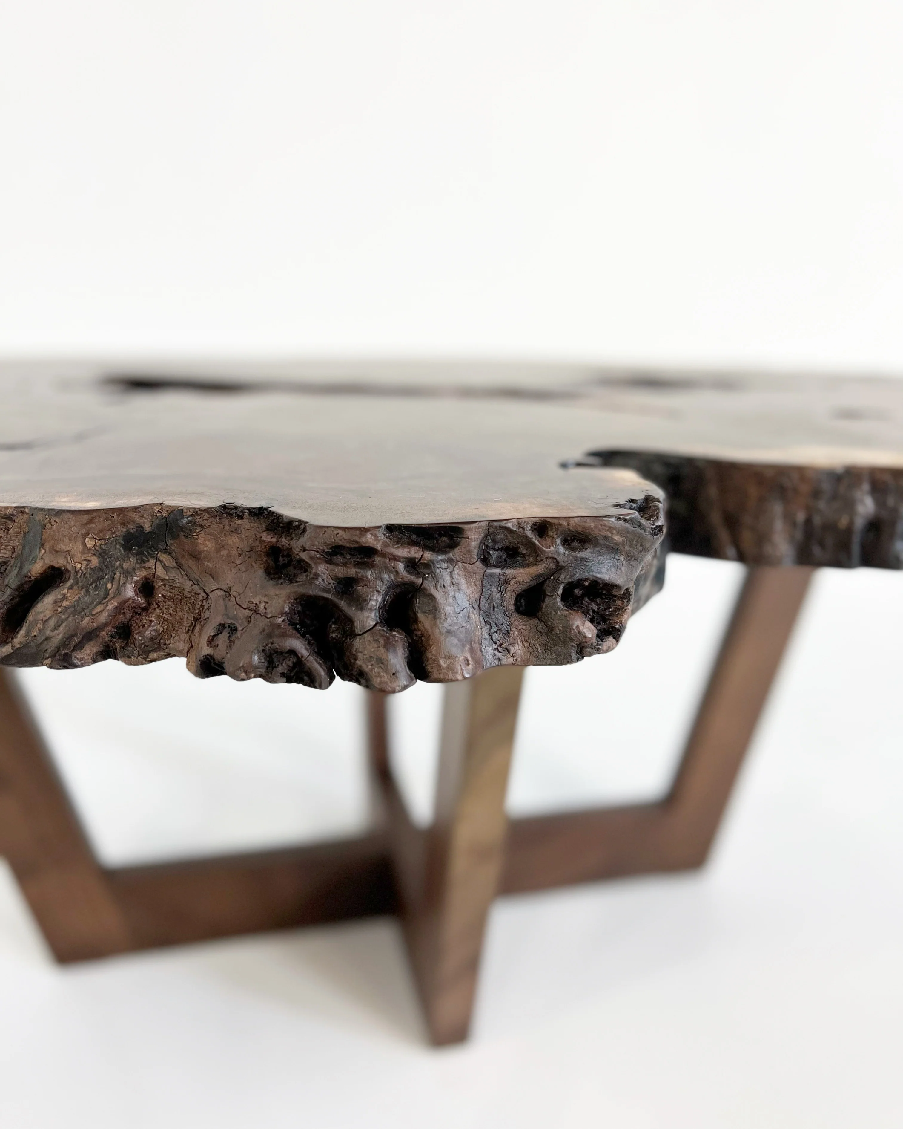 Walnut Burl Slab Coffee Table, Edition of 10 - Image 17