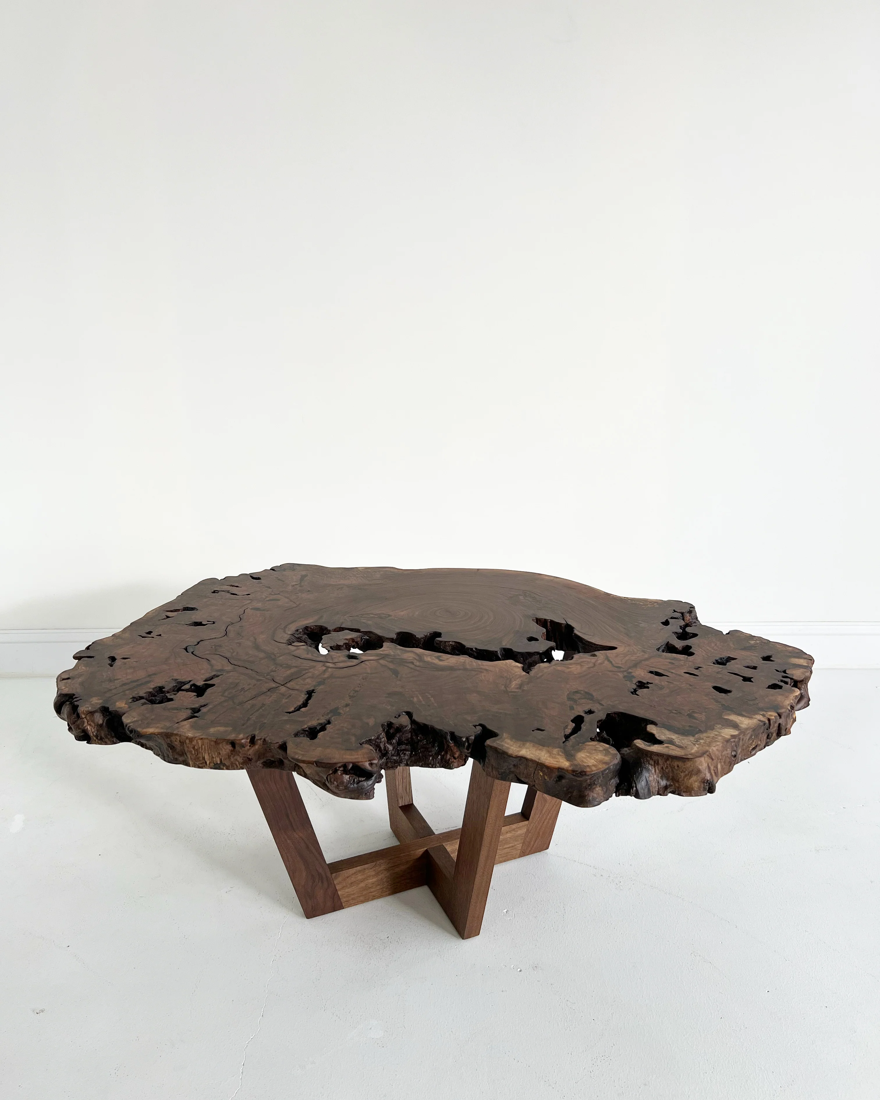 Walnut Burl Slab Coffee Table, Edition of 10 - Image 3