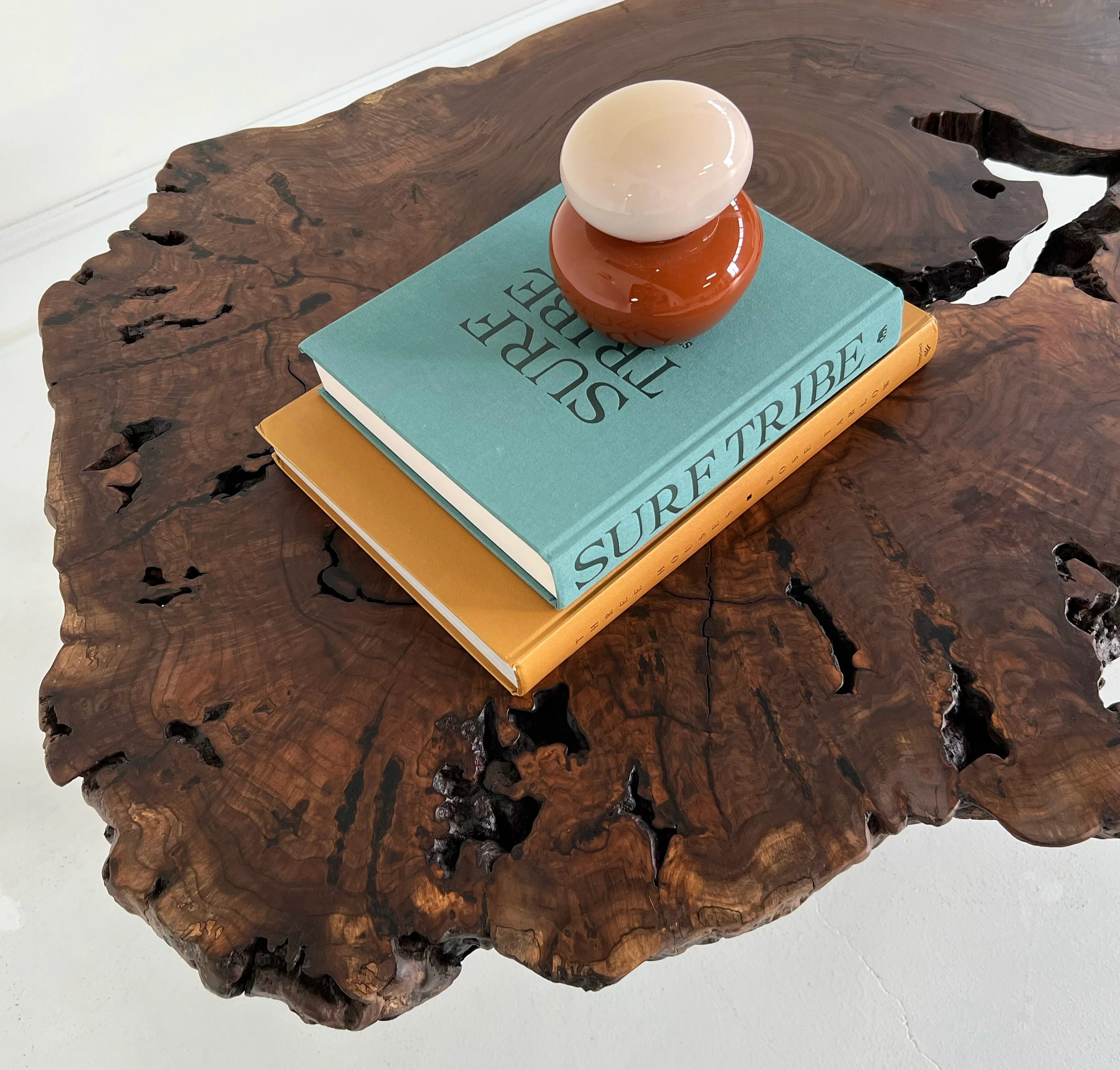 Walnut Burl Slab Coffee Table, Edition of 10 - Image 6