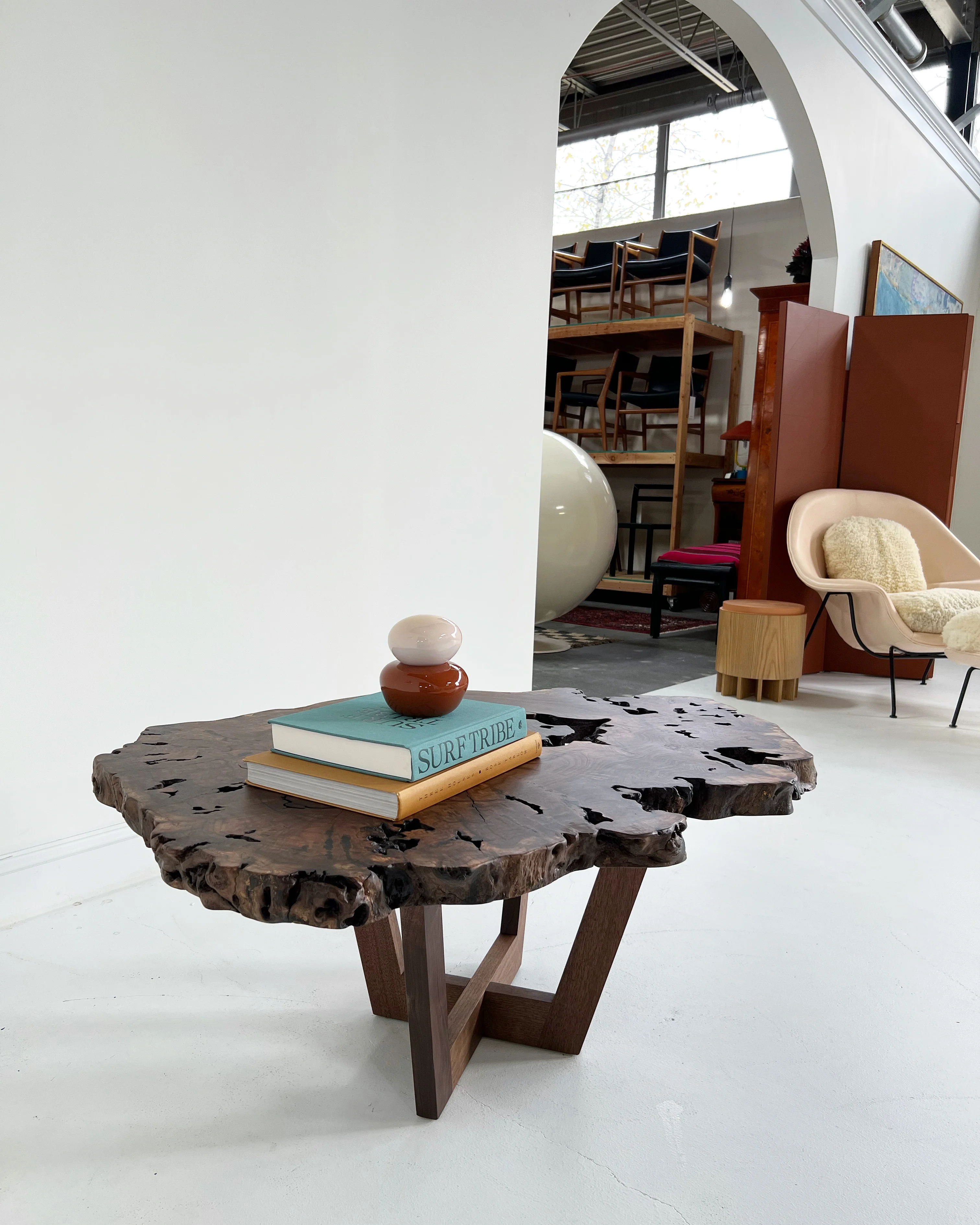 Walnut Burl Slab Coffee Table, Edition of 10 - Image 7