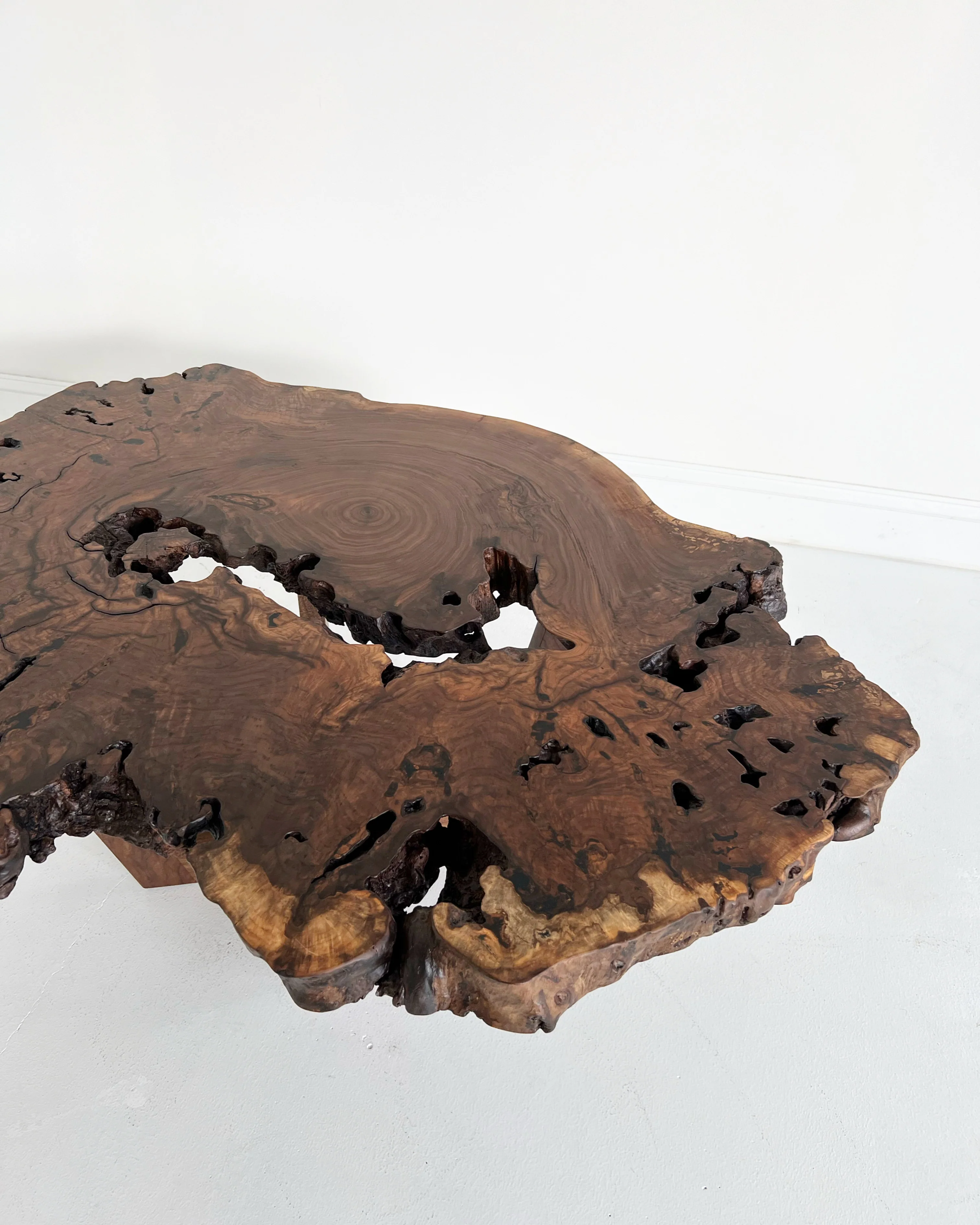 Walnut Burl Slab Coffee Table, Edition of 10 - Image 8