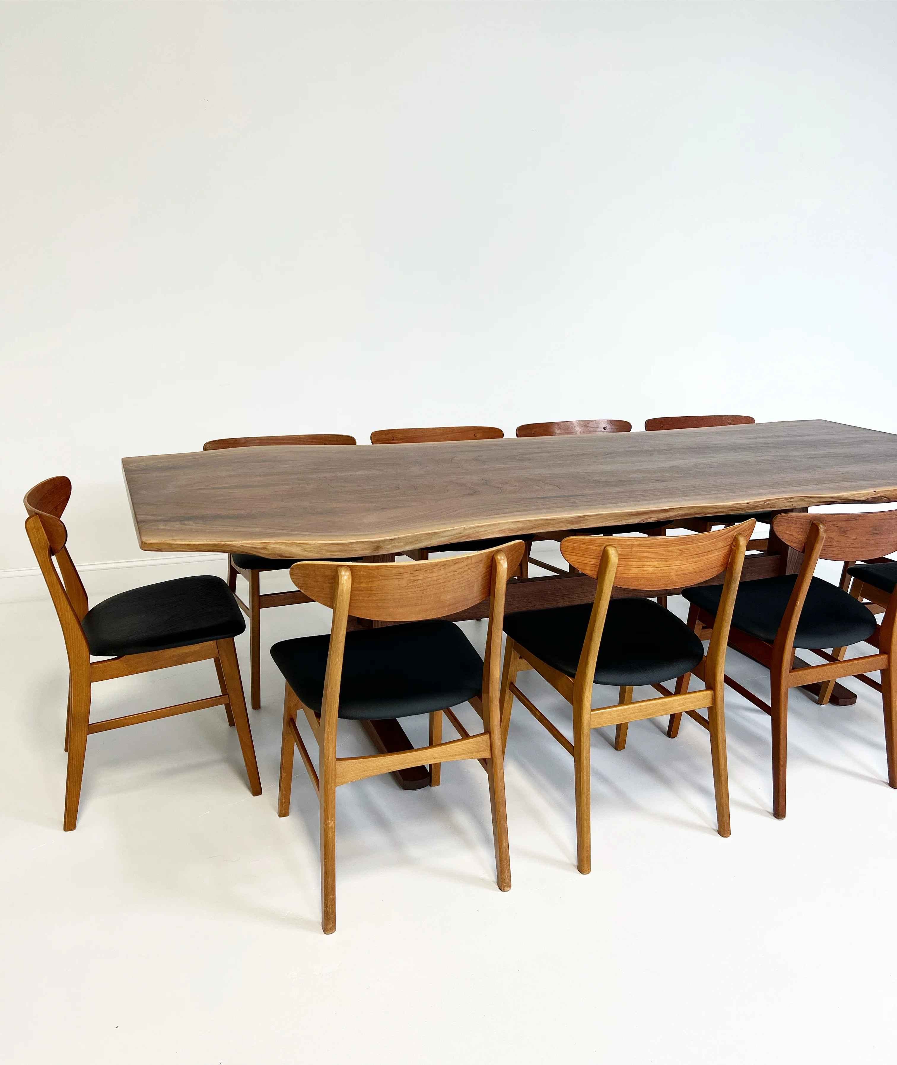 Walnut Trestle Dining Table - Image 11
