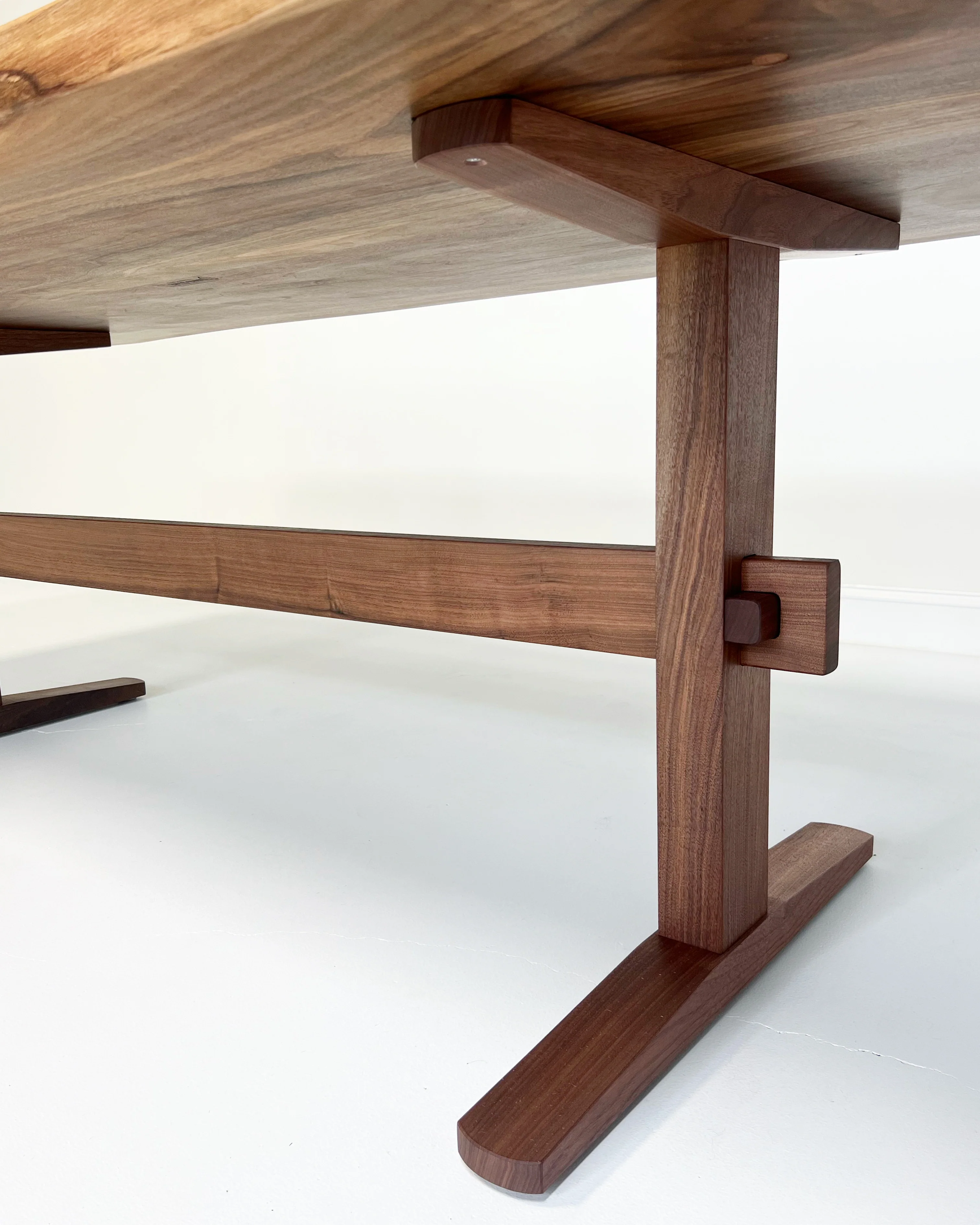 Walnut Trestle Dining Table - Image 12