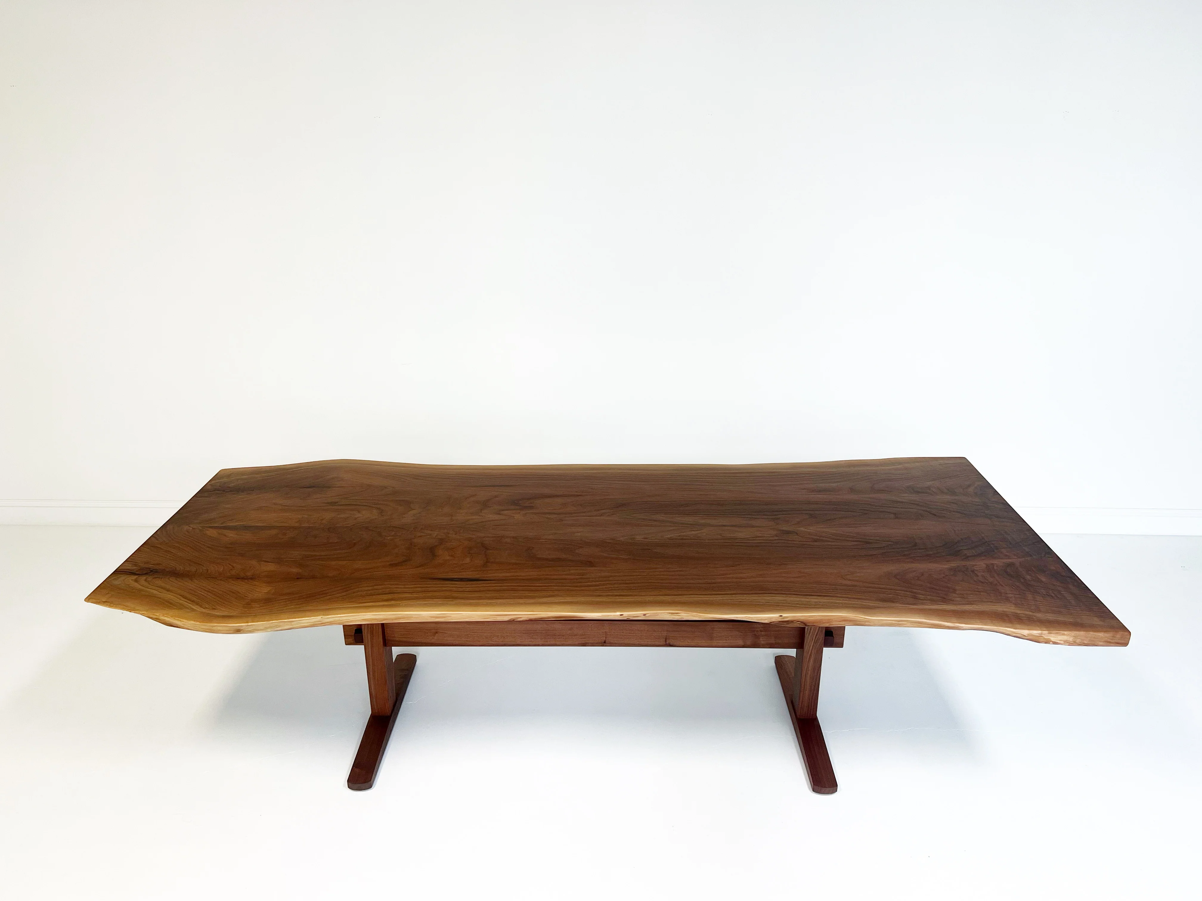 Walnut Trestle Dining Table - Image 3