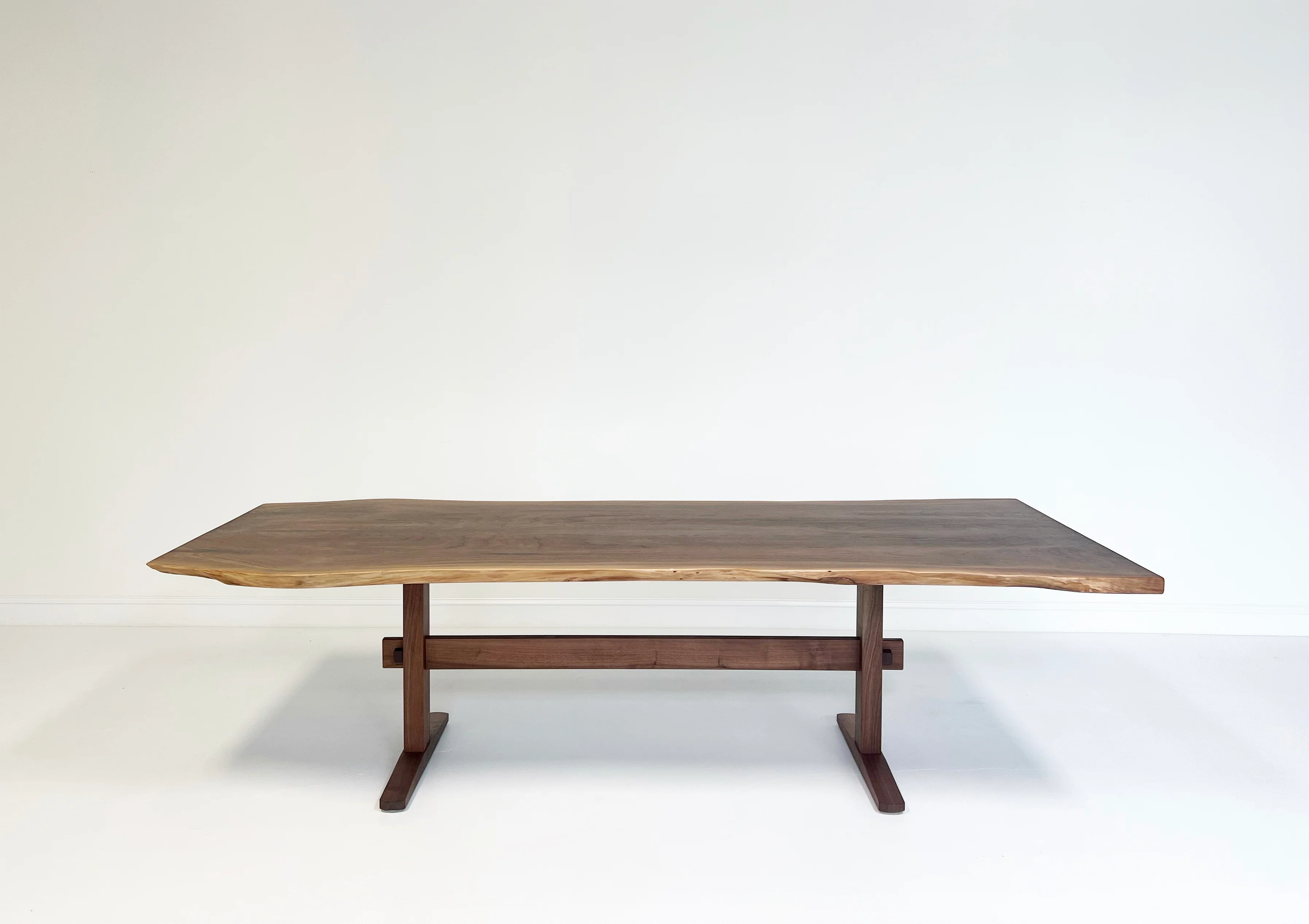 Walnut Trestle Dining Table - Image 7