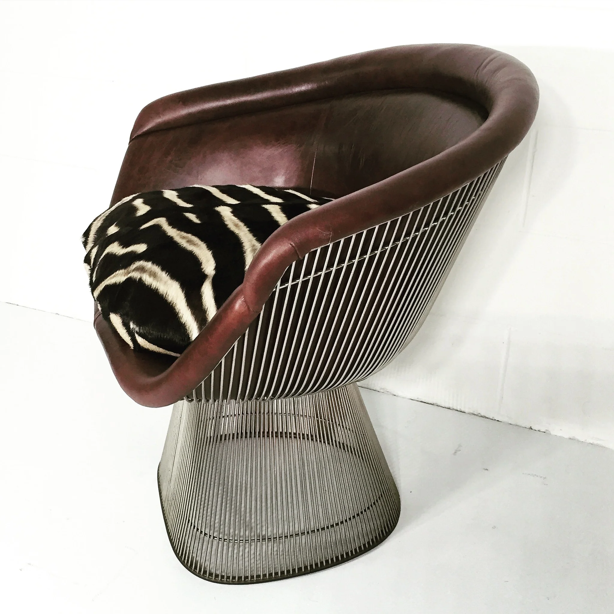 Lounge Chair in Zebra Hide - Image 3