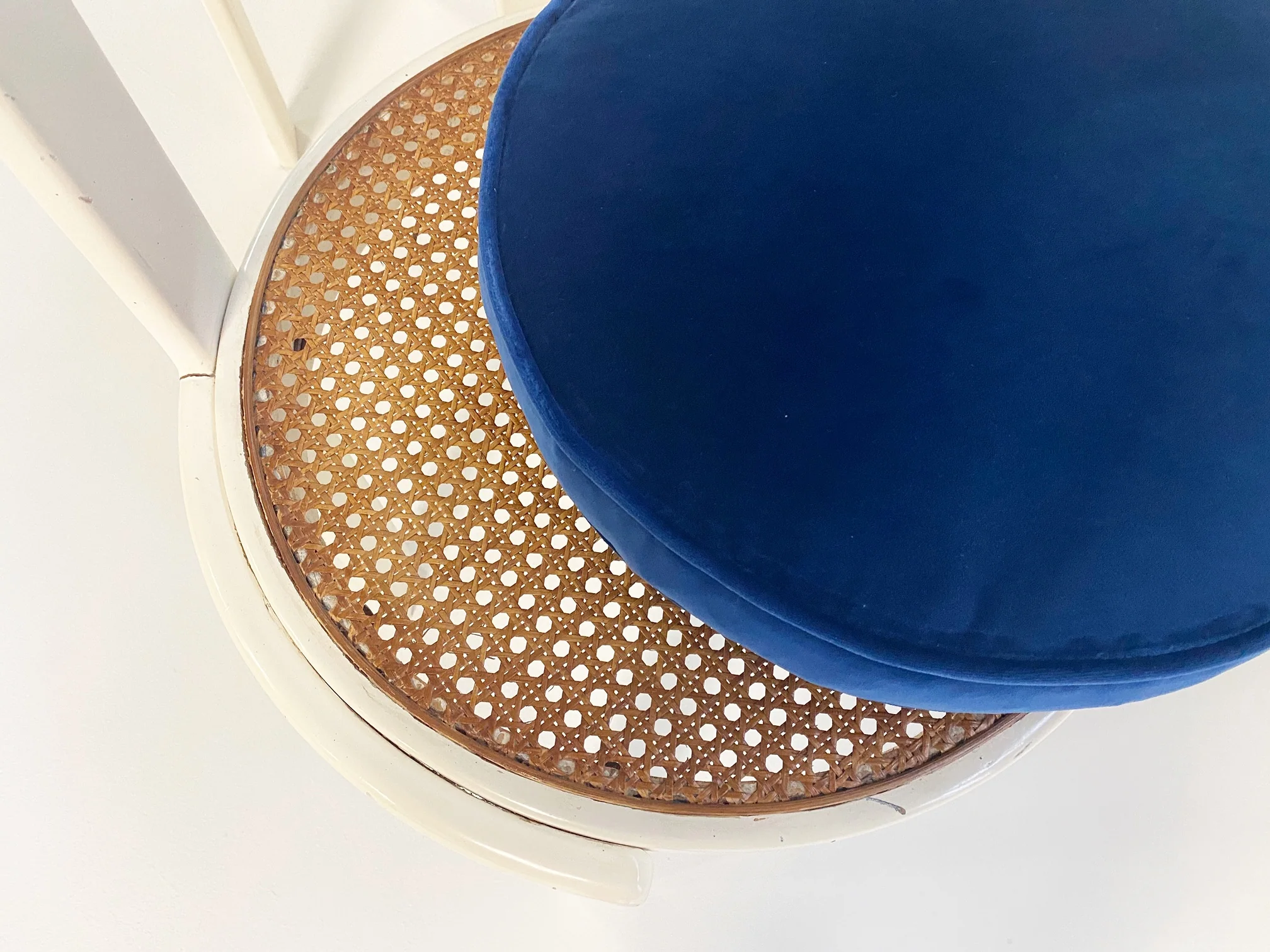 Lacquered Wood and Cane Side Chairs, pair - Image 2