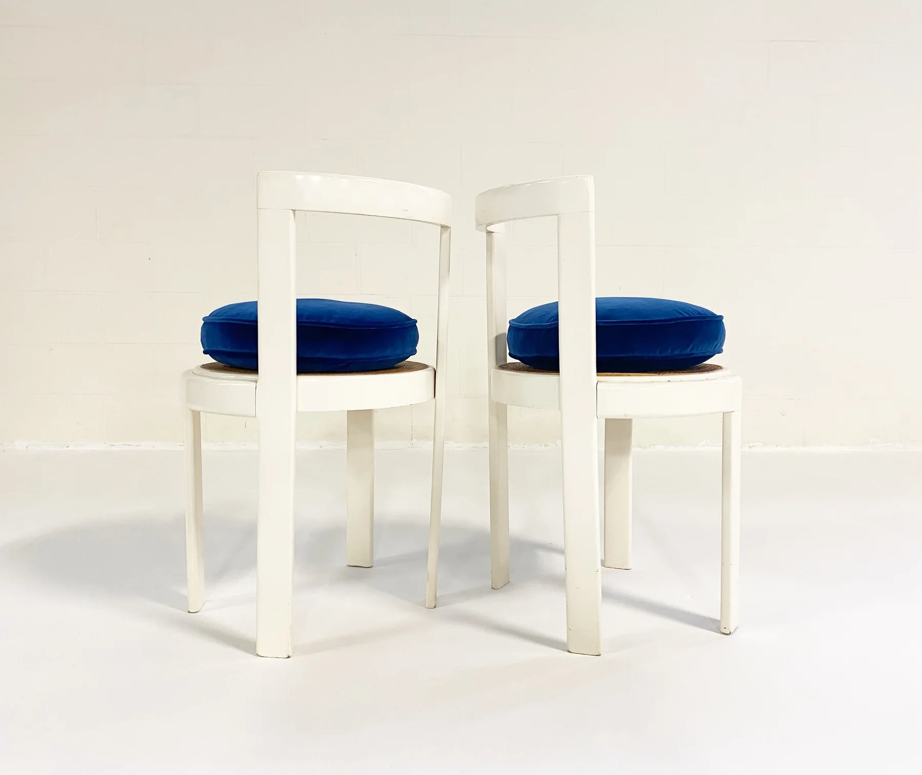 Lacquered Wood and Cane Side Chairs, pair - Image 6