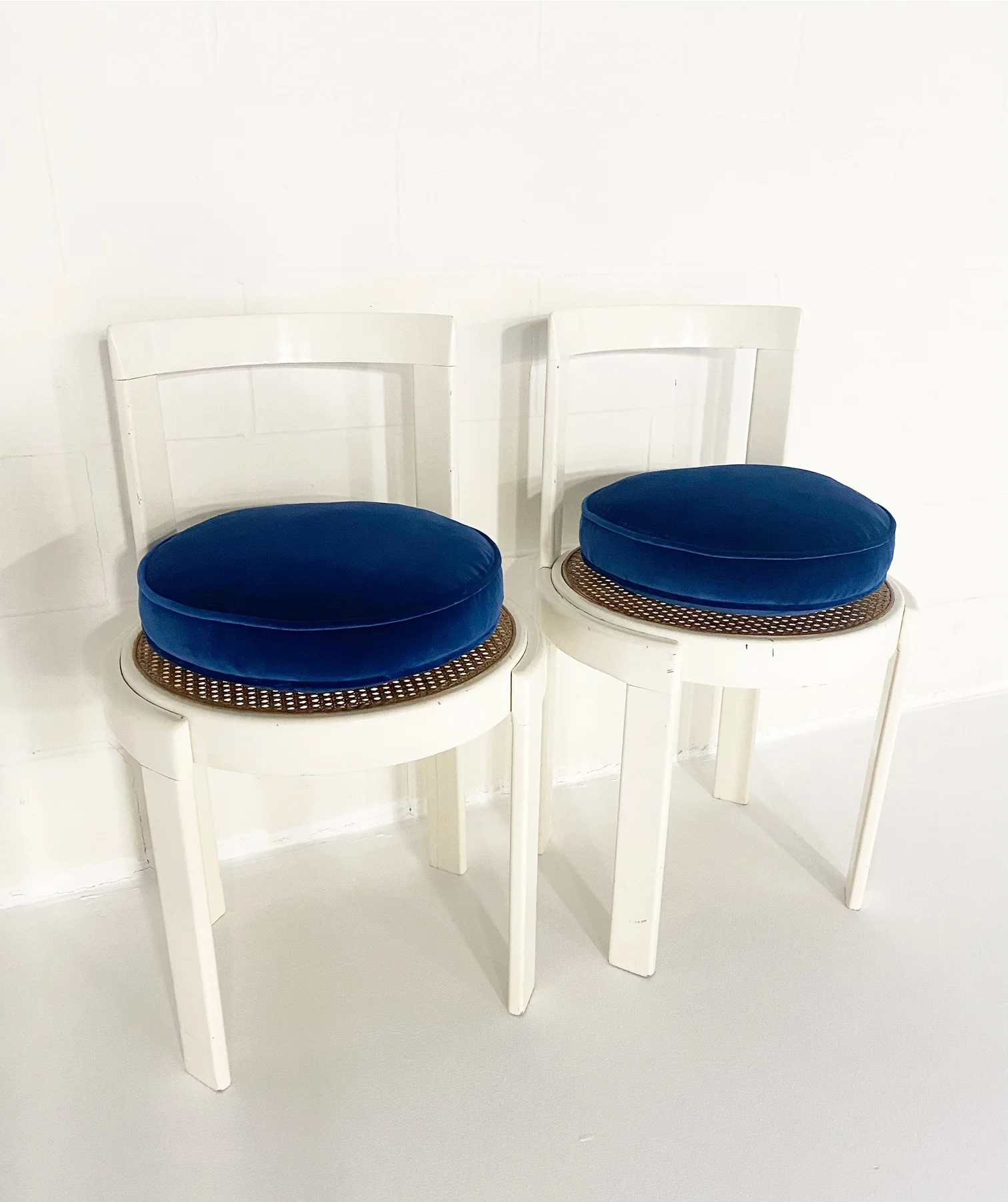 Lacquered Wood and Cane Side Chairs, pair - Image 7