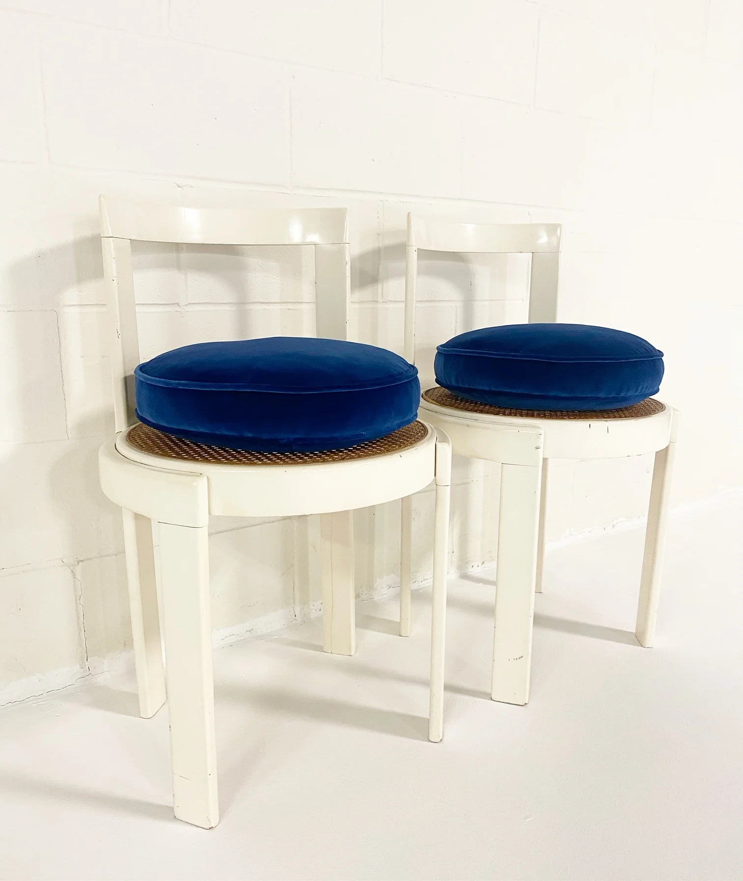 Lacquered Wood and Cane Side Chairs, pair - Image 8
