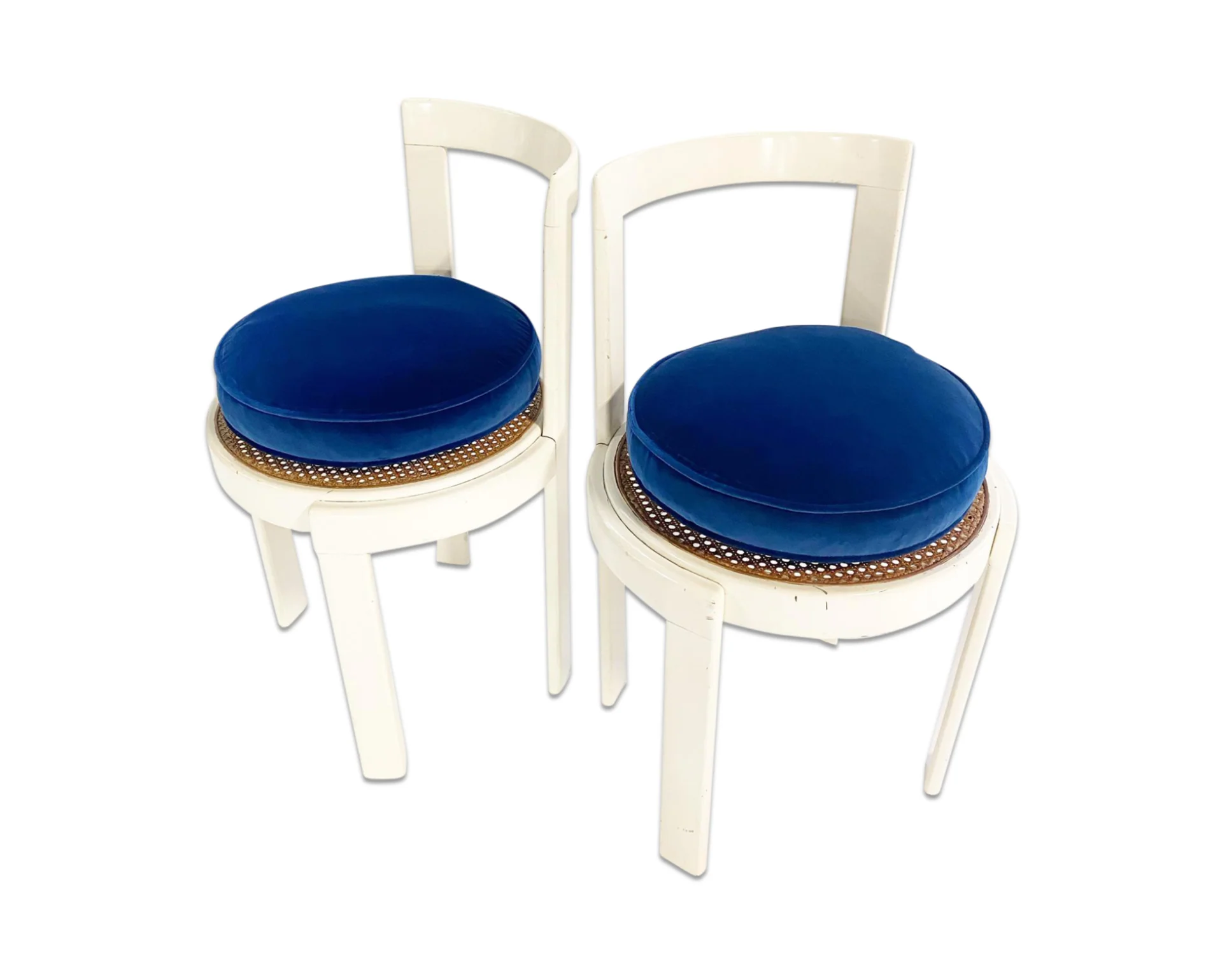 Lacquered Wood and Cane Side Chairs, pair - Image 9