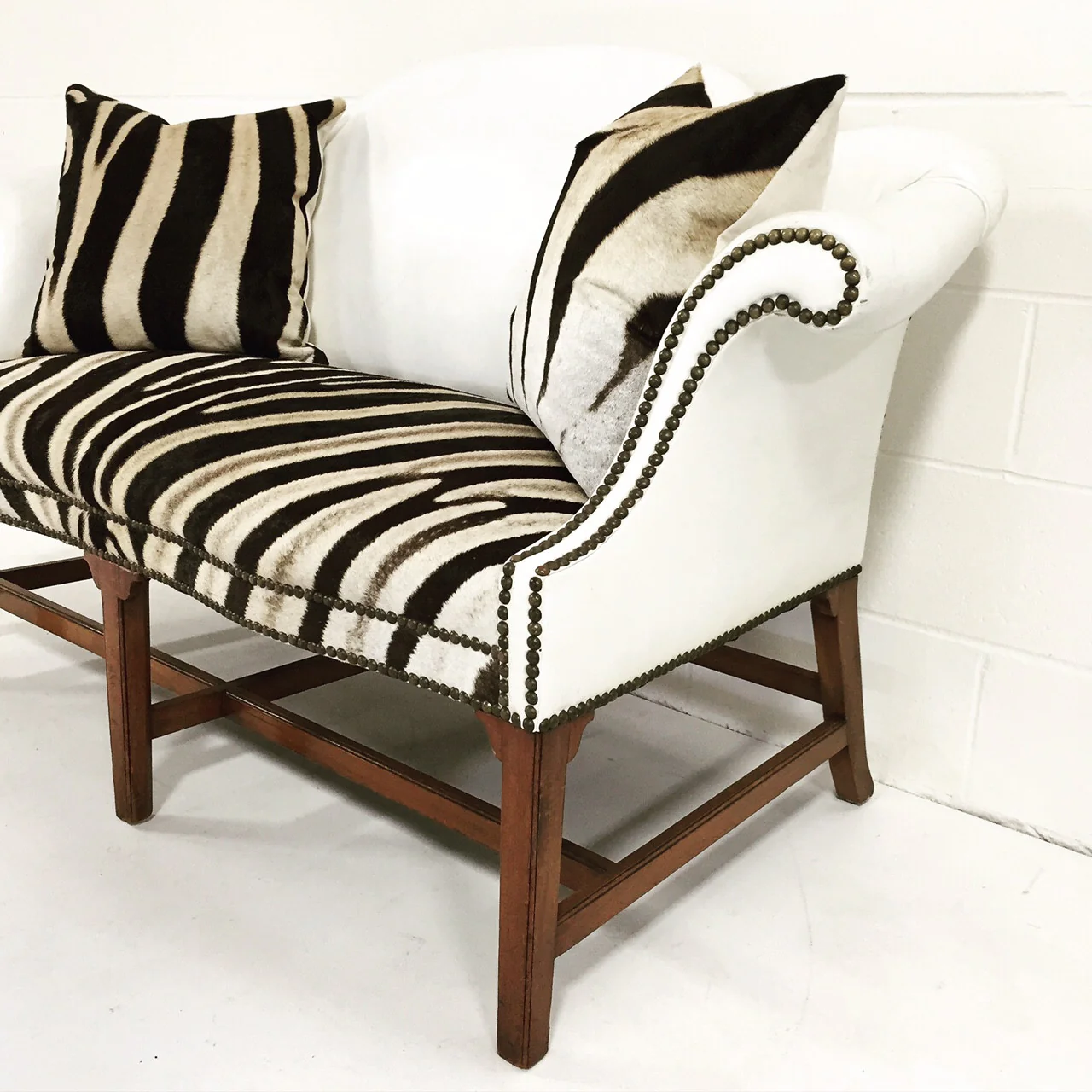 Loveseat in Zebra Hide - Image 4