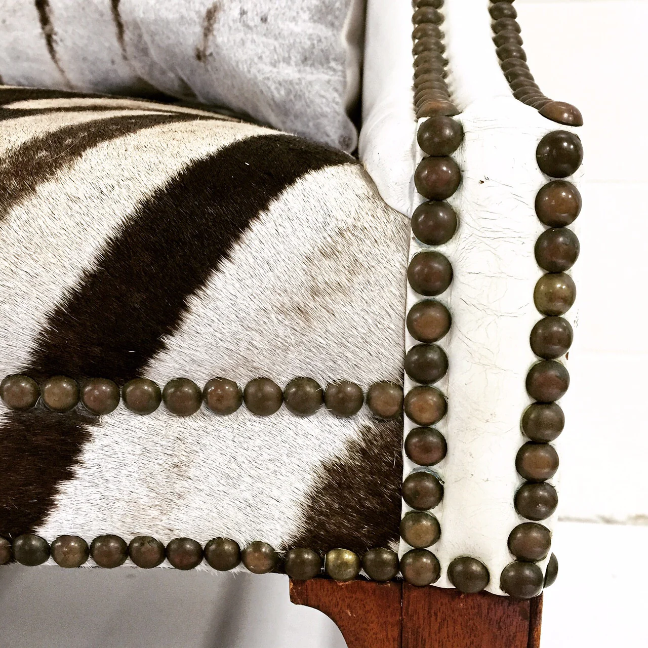 Loveseat in Zebra Hide - Image 6