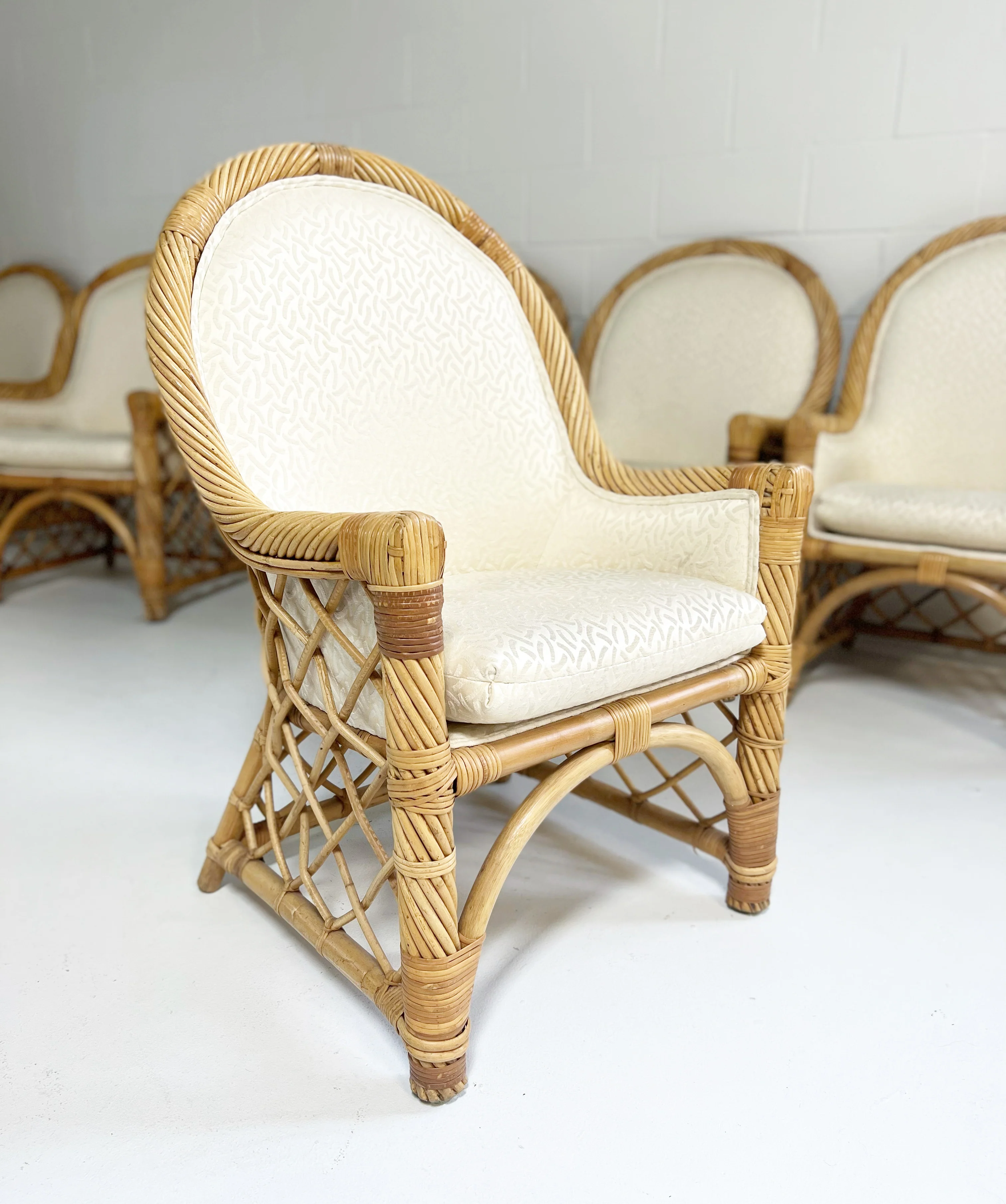 ON HOLD Wicker Dining Chairs, Set of 6 - Image 2