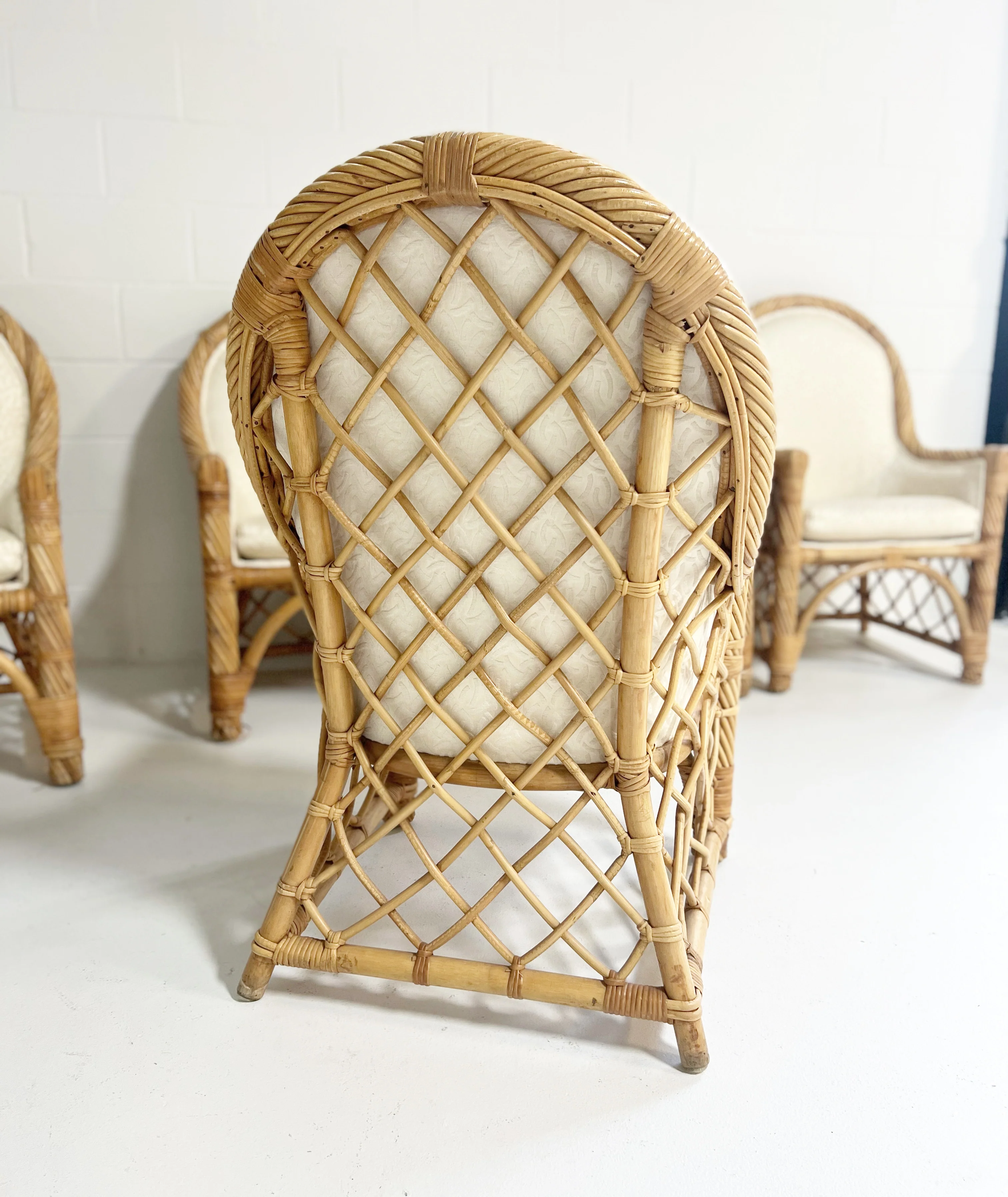 ON HOLD Wicker Dining Chairs, Set of 6 - Image 6