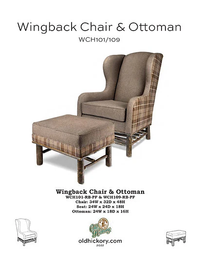 Wingback Chair and Ottoman - Image 2