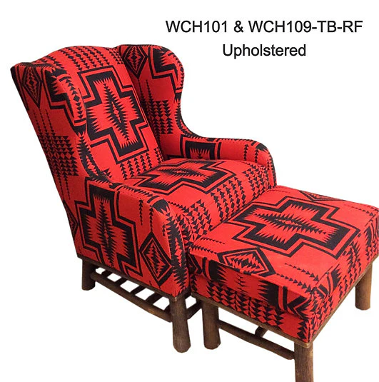 Wingback Chair and Ottoman - Image 4