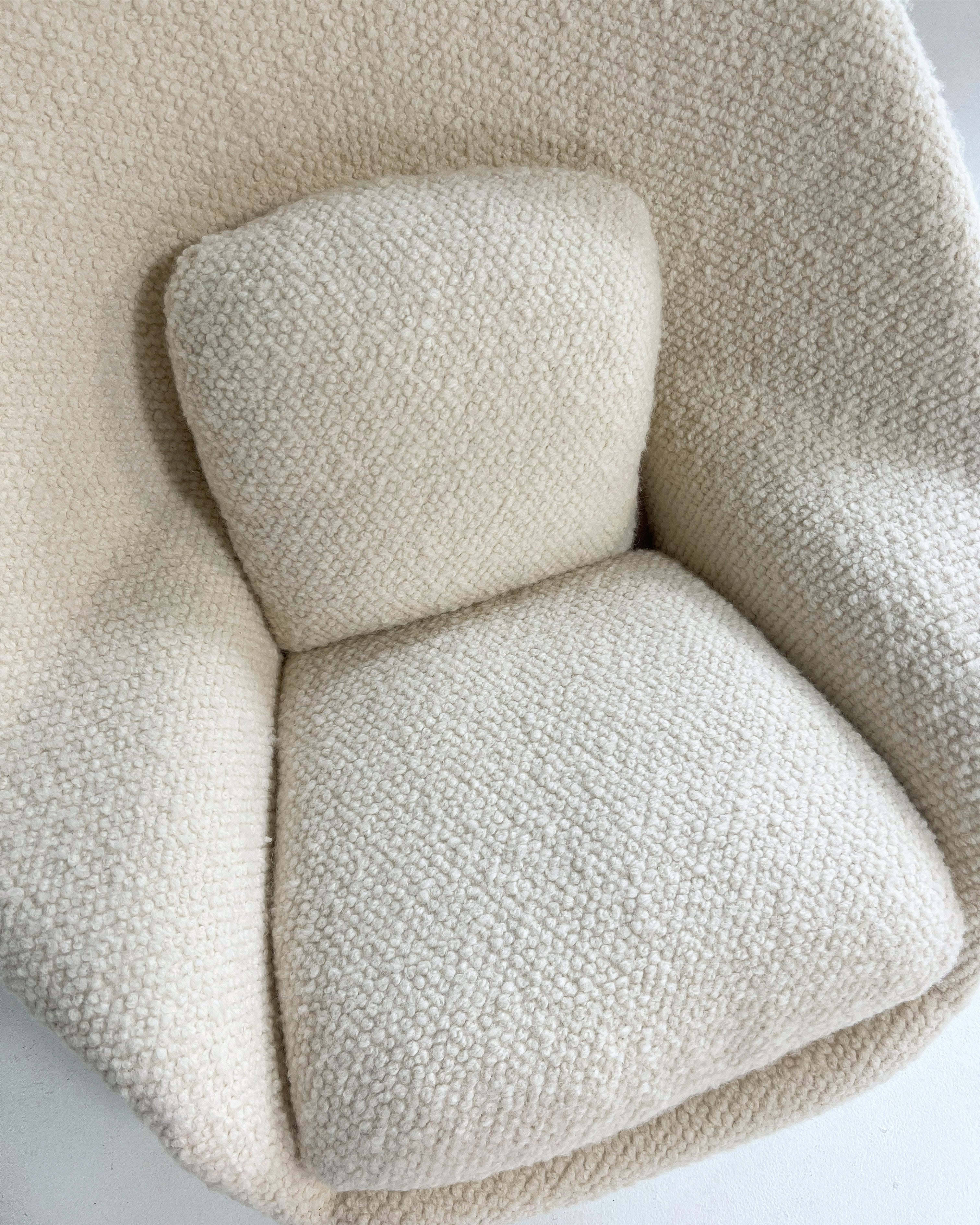 Bespoke Womb Chair and Ottoman in Dedar Boucle - Image 2