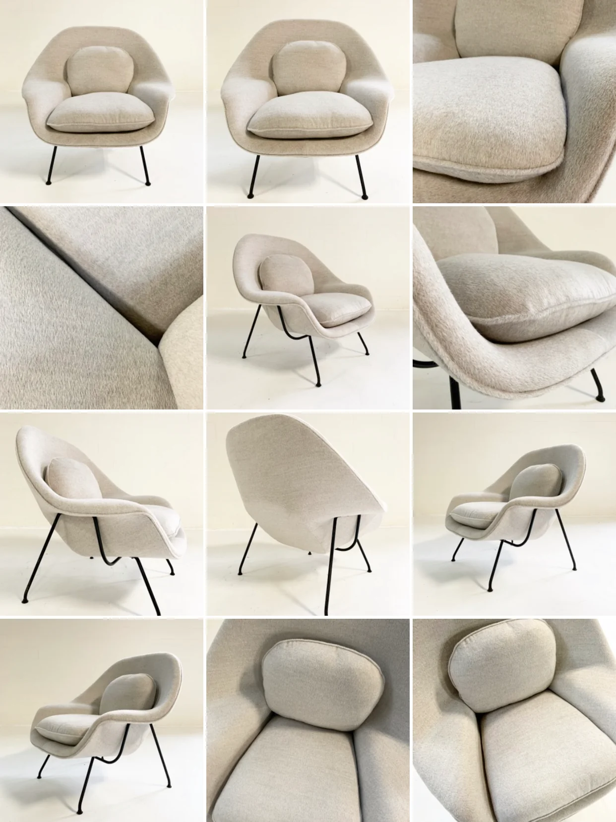 Womb Chair in Loro Piana Alpaca Wool - Image 14