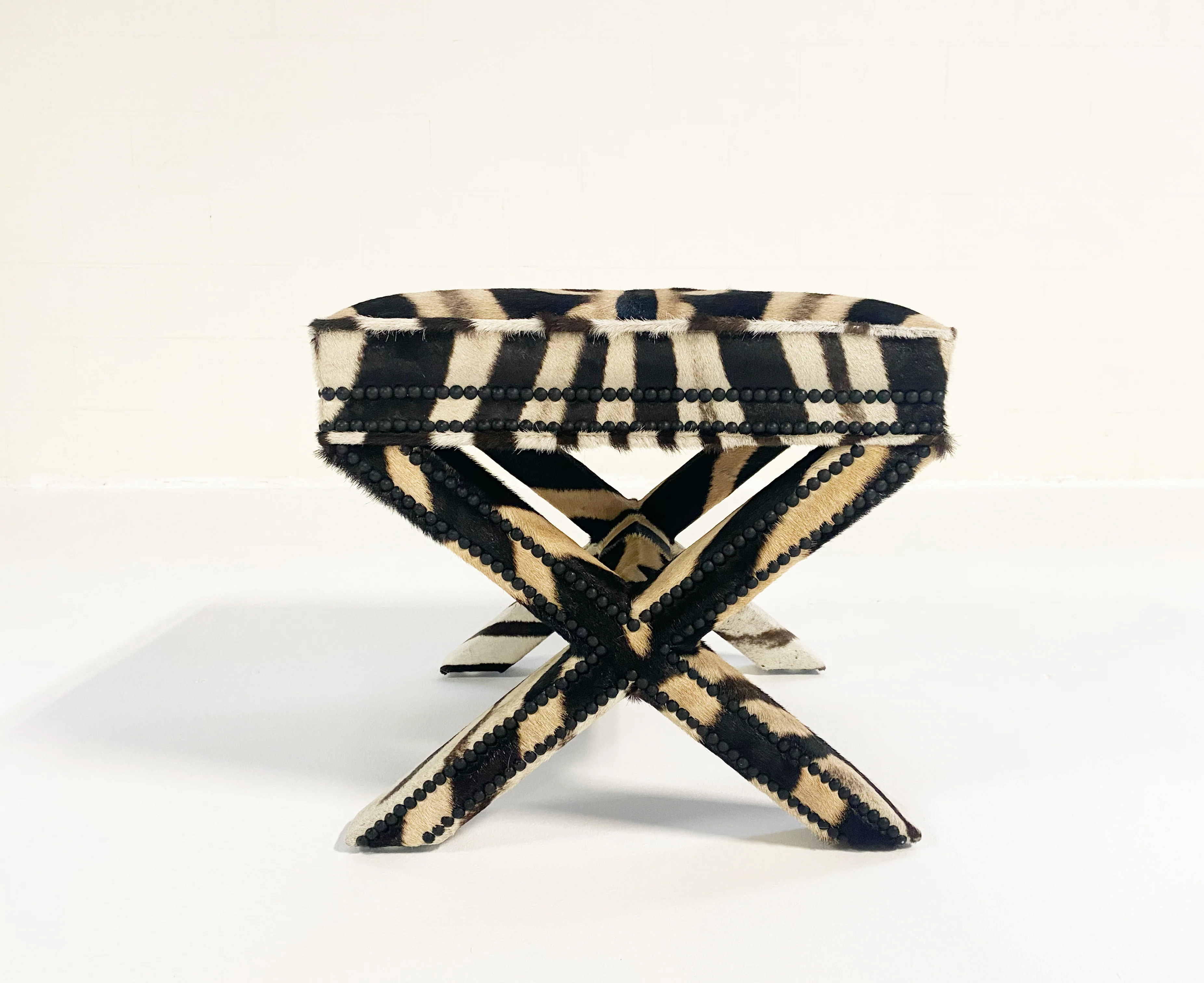 X Bench in Zebra Hide