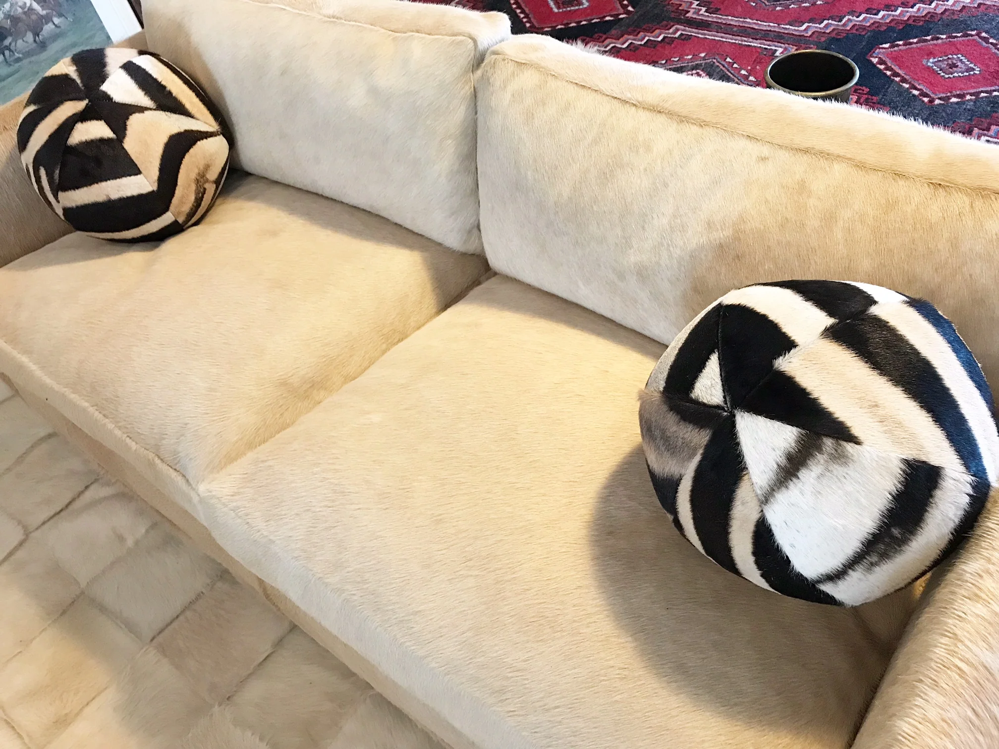 Zebra Ball Pillow, 12" - Image 5