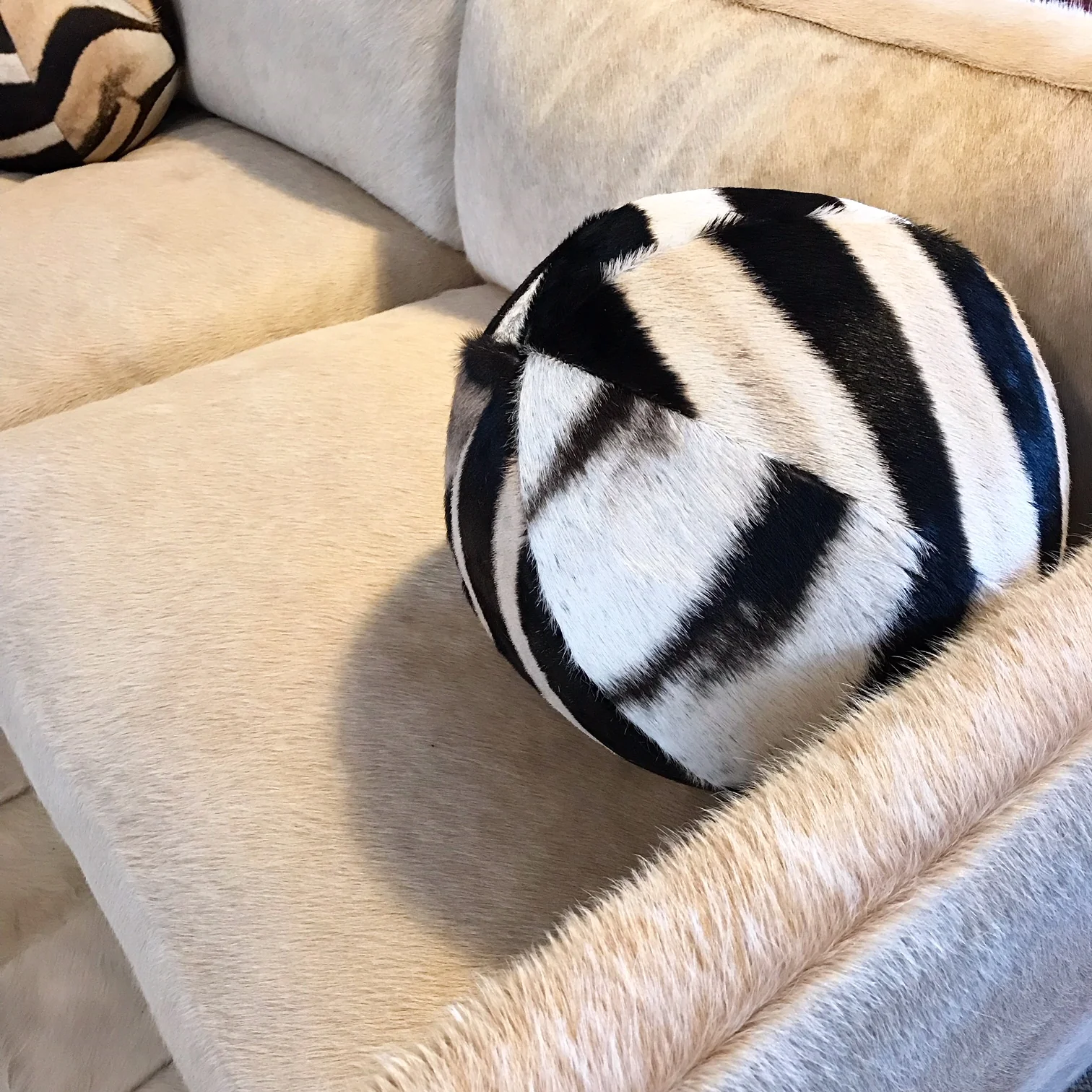 Zebra Ball Pillow, 12" - Image 6